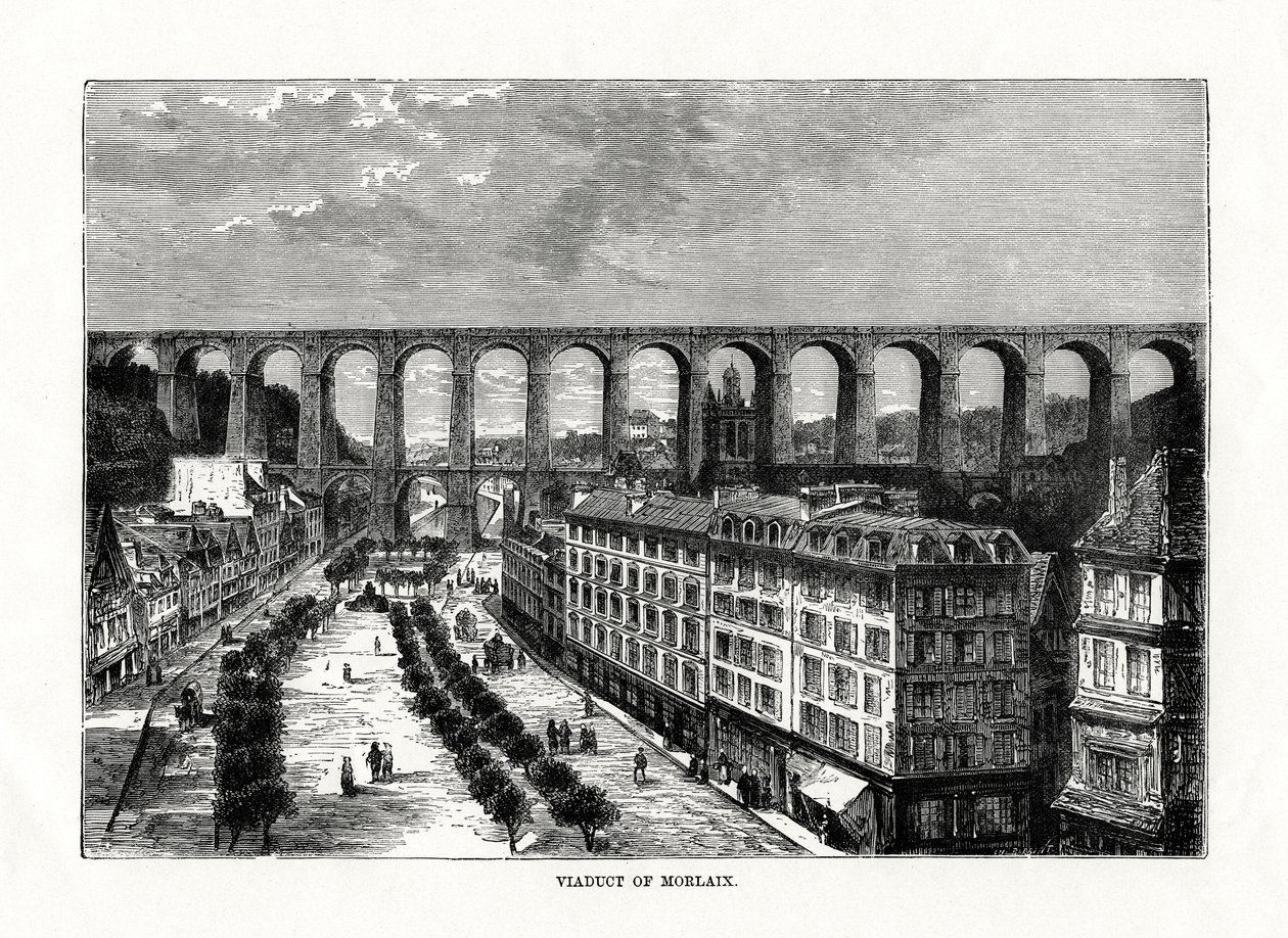 Viadukt v Morlaix, Francie, 1879 od Unbekannt
