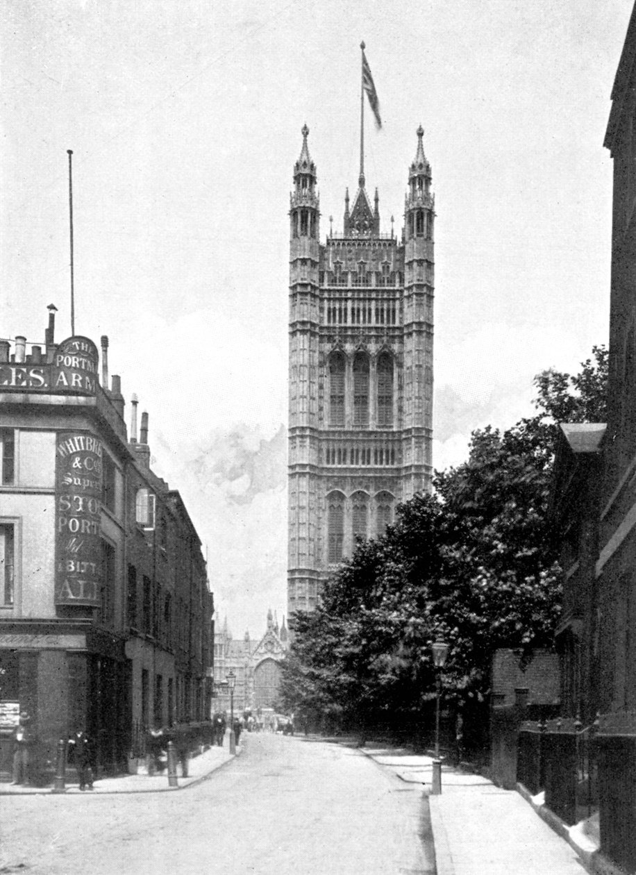 Victoria Tower, Westminsterský palác, Londýn, c1905 od Unbekannt