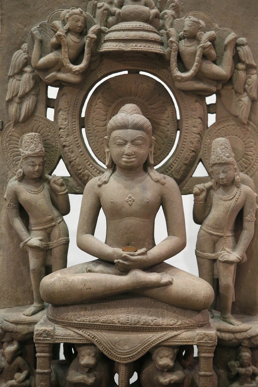 Victoria and Albert Museum. Jina Rishabhanatha. 800-900. Pískovec. Severní Indie. Spojené království od Unbekannt