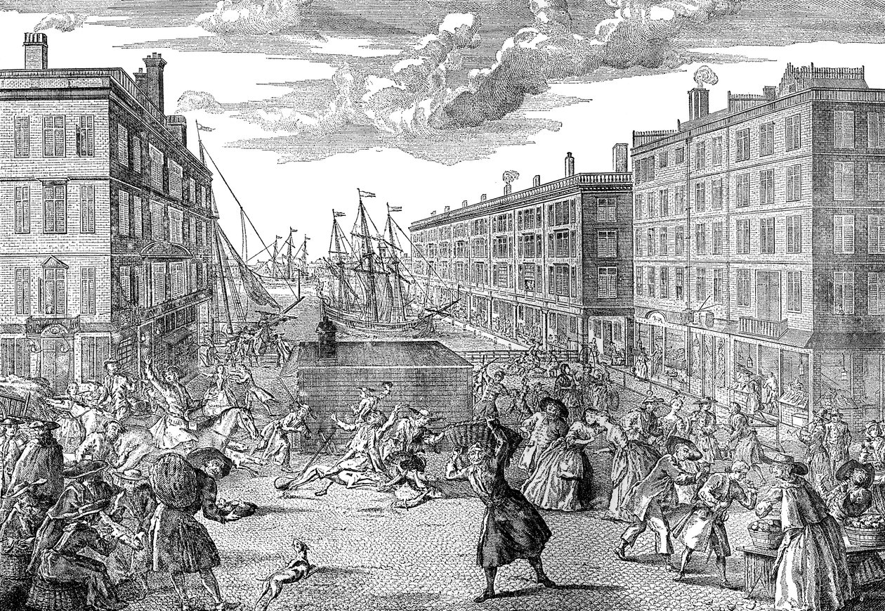 Pohled a humor Billingsgate, 1736 od Unbekannt