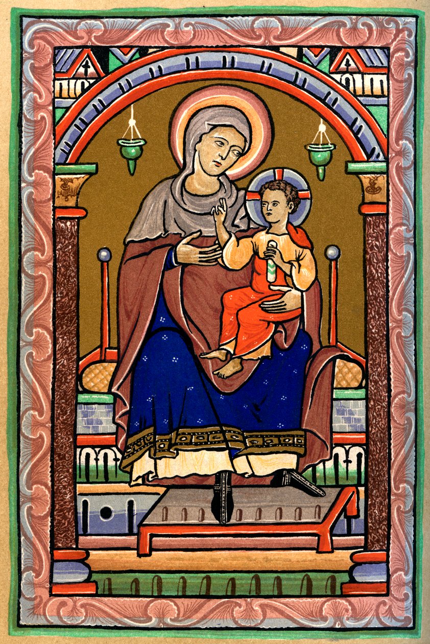 Panna a dítě, 13. století, 1892 od Unbekannt