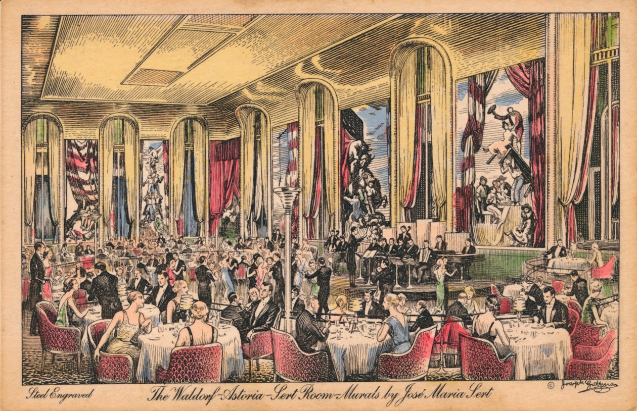 Waldorf Astoria, Sert Room, Nástěnné malby od Jose Maria Serta c1930 od Unbekannt