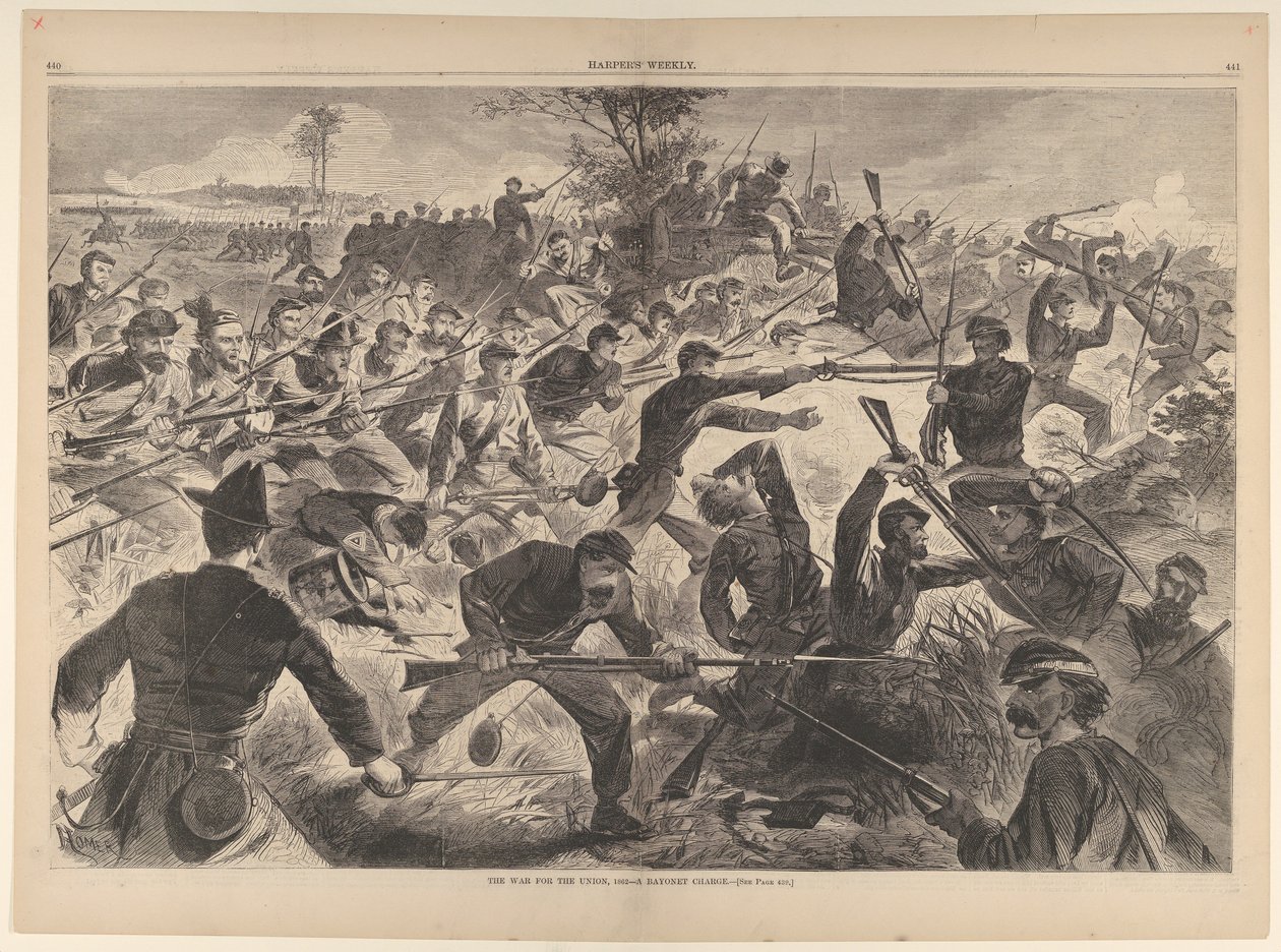 The War for the Union, 1862 - Bajonet Charge Harpers Weekly, Vol. VII, 12. července 1862. od Unbekannt