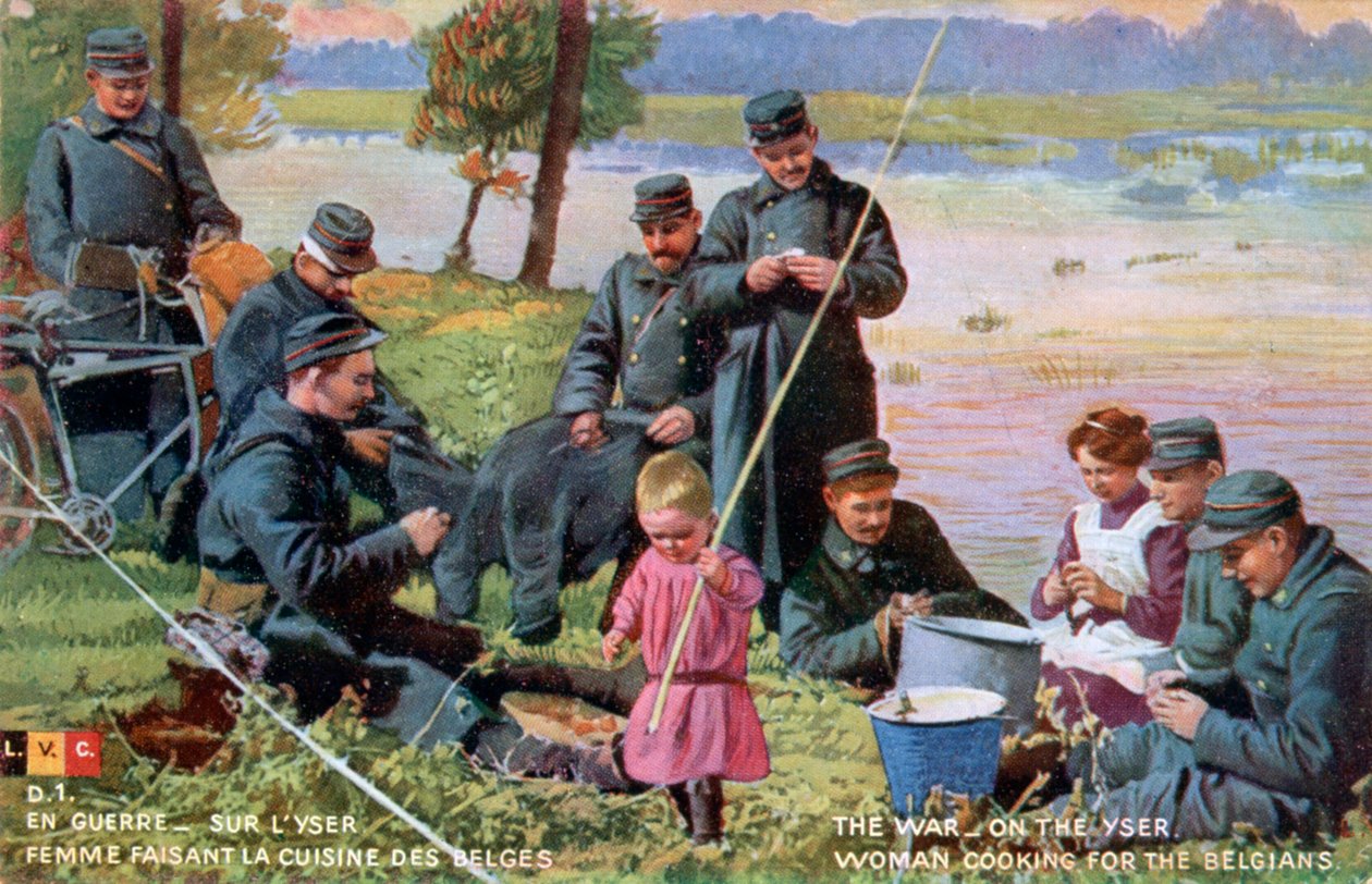 Válka na Yser, francouzská pohlednice z první světové války, 1914-1918 od Unbekannt