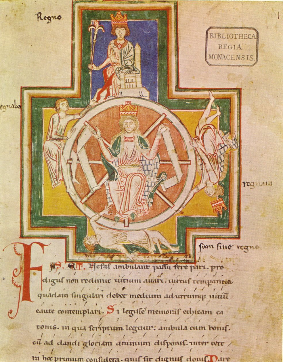 Kolo štěstí Rota Fortunae z Carmina Burana, cca 1230 od Unbekannt