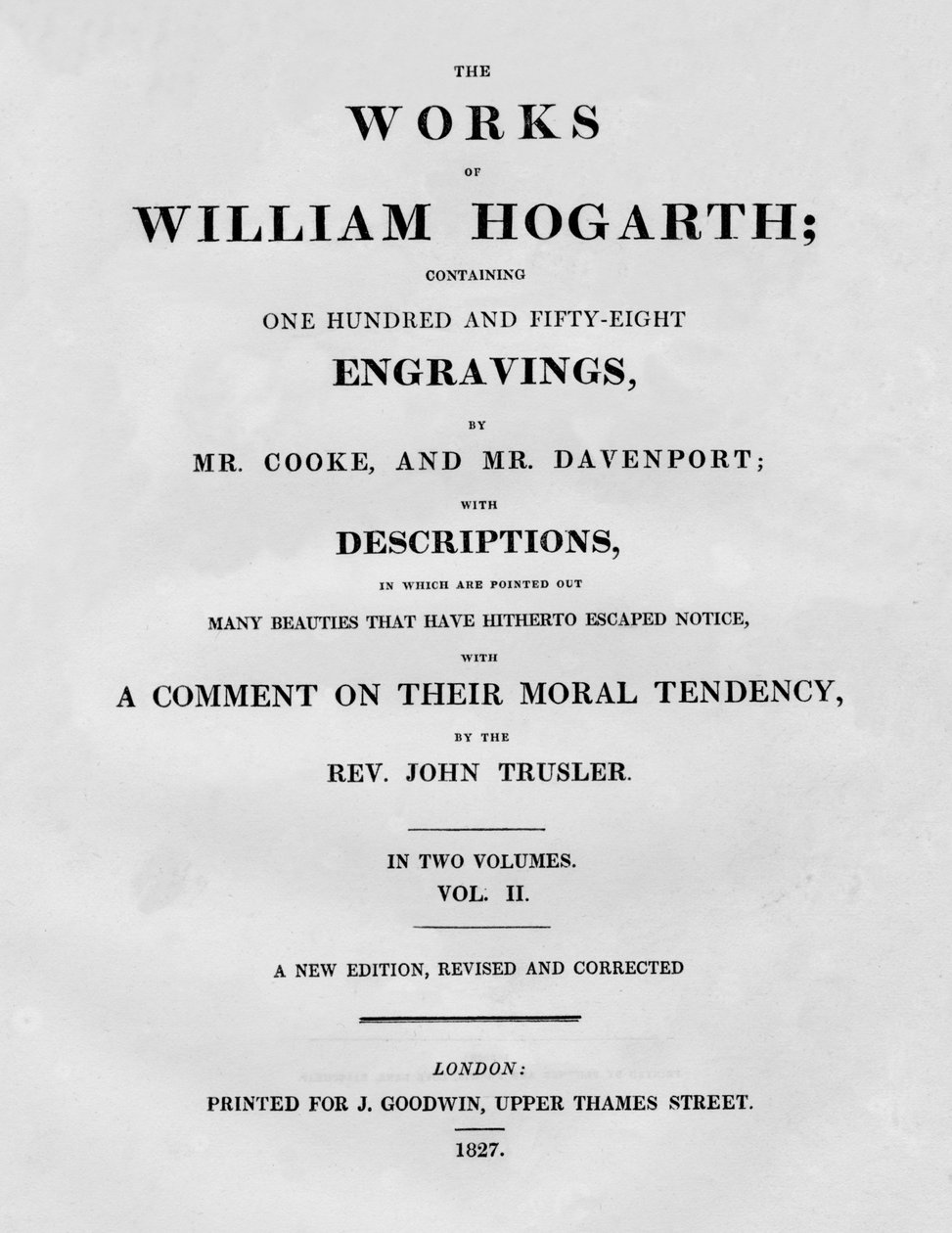 Díla Williama Hogartha, svazek II, 1827. od Unbekannt