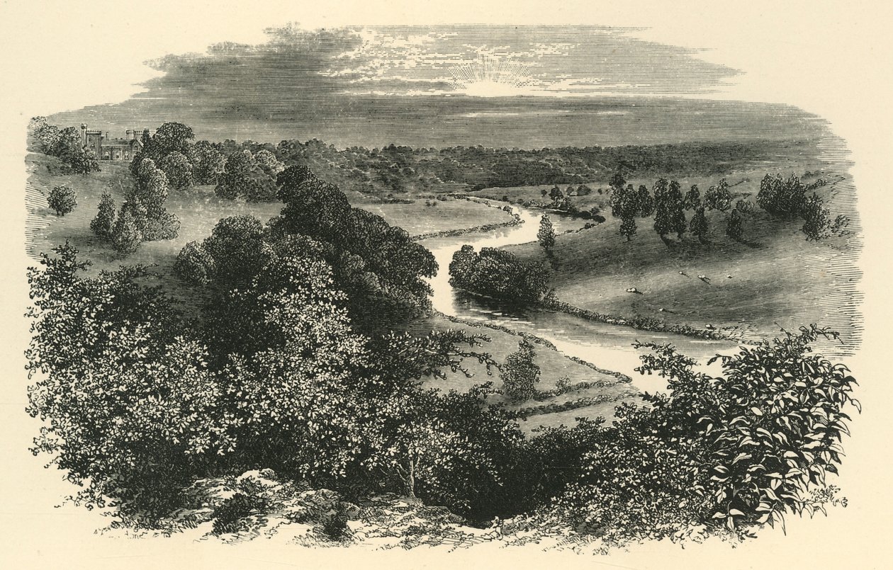 The Wye, z hradu Goodrich, c1890. od Unbekannt