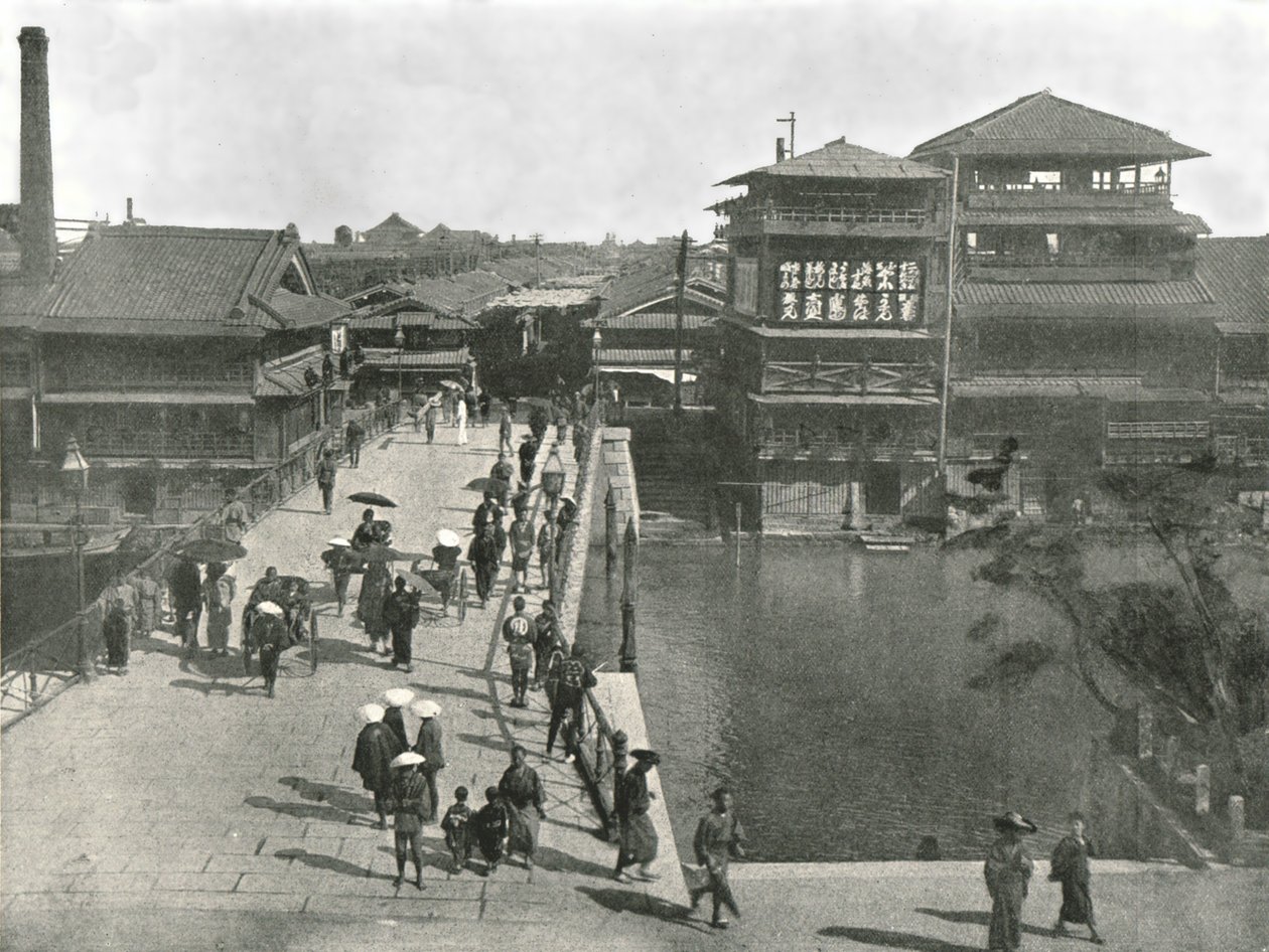 The Yebisu Bashi, Osaka, Japan, 1895. od Unbekannt