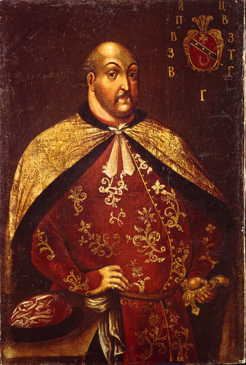 Ataman Záporožských kozáků Vasilij Grigorjevič Gamaleya, cca 1760 od Unbekannt