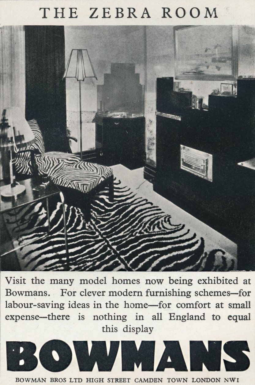 Zebra Room - Bowmans, 1933 od Unbekannt