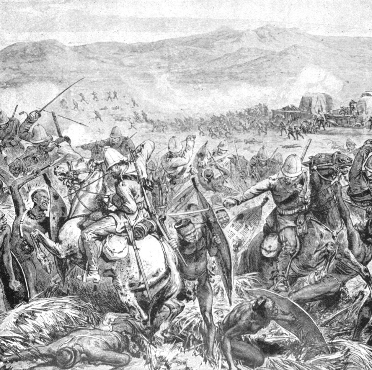 Válka Zuluů, 1879: Konečné odražení Zuluů u Ginghilovo, 2. dubna 1901. od Unbekannt