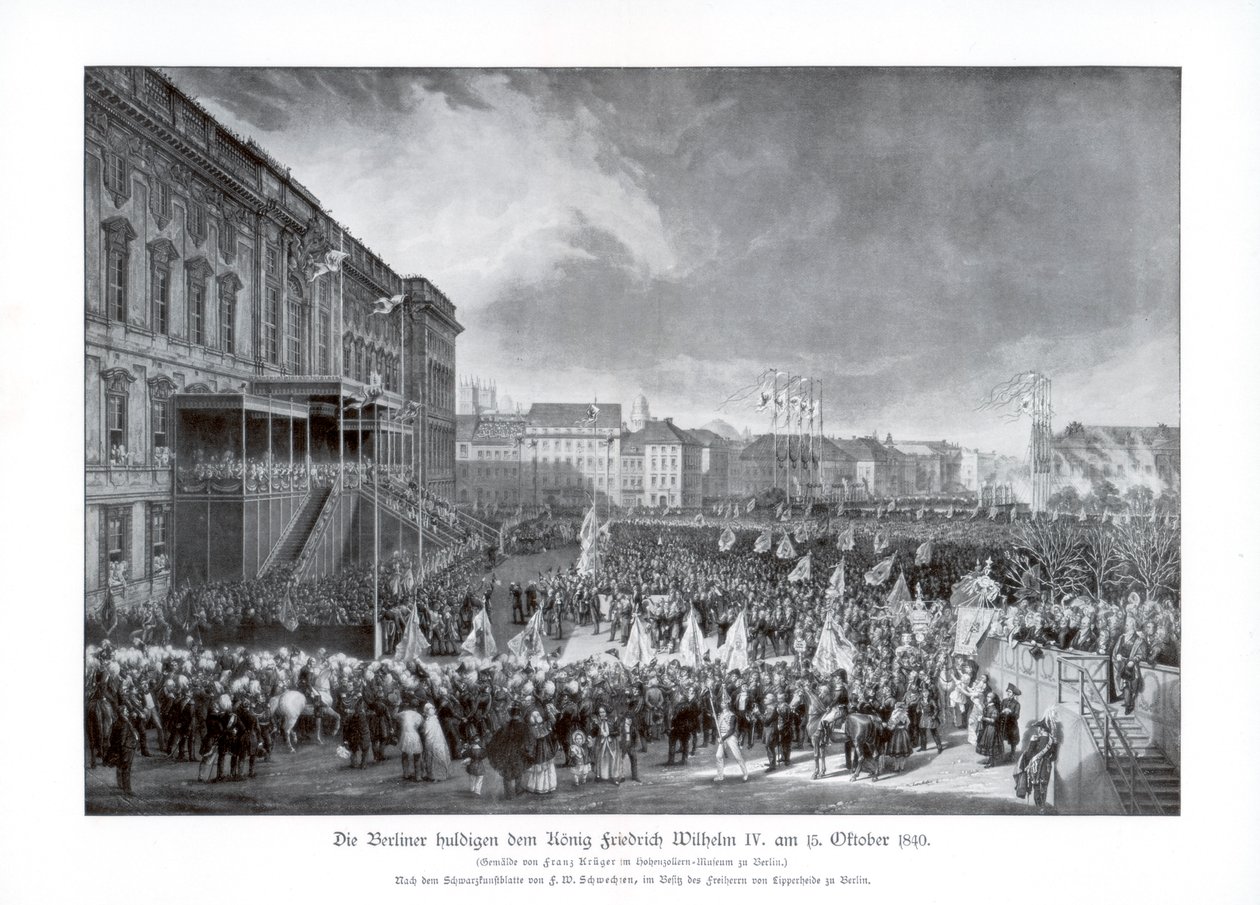 Nástup na trůn Fridricha Viléma IV Pruského, 15. října 1840, 1900. od Unbekannt