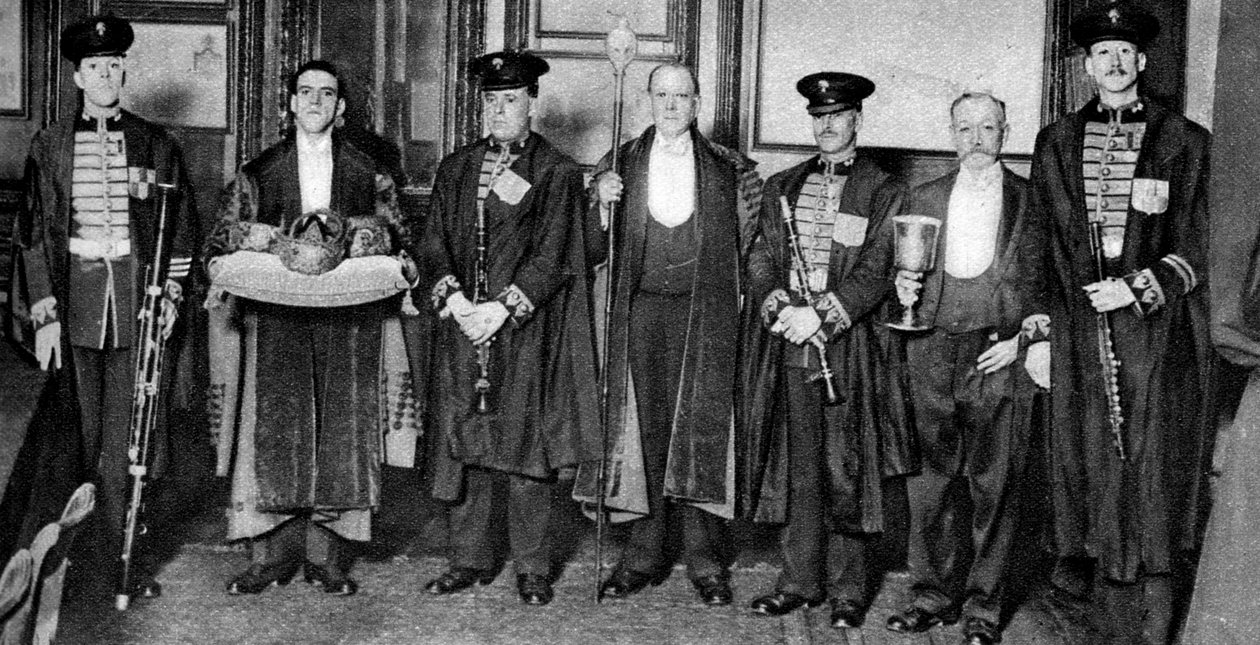 Každoroční ceremonie volby nového mistra do Saddlers Company, Londýn, 1926-1927 od Unbekannt