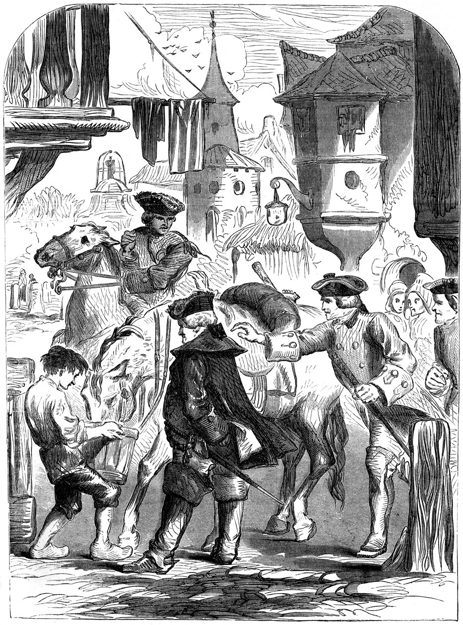 Zatčení Charlese Belleisle v Elbingerode, Německo, 1744 19. století od Unbekannt