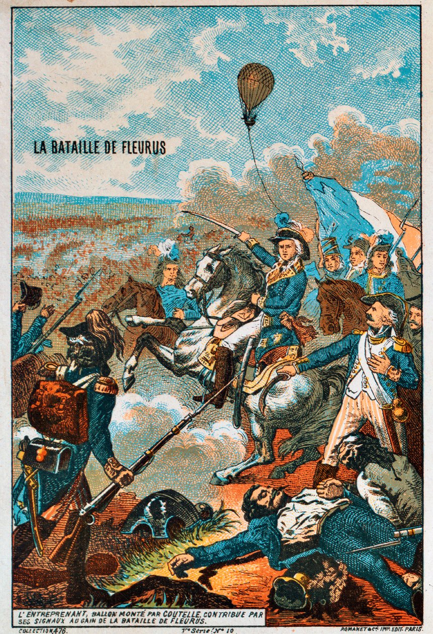 Balón Entreprenant, pilotovaný Coutelle, v bitvě u Fleurus, 1794 1890 od Unbekannt