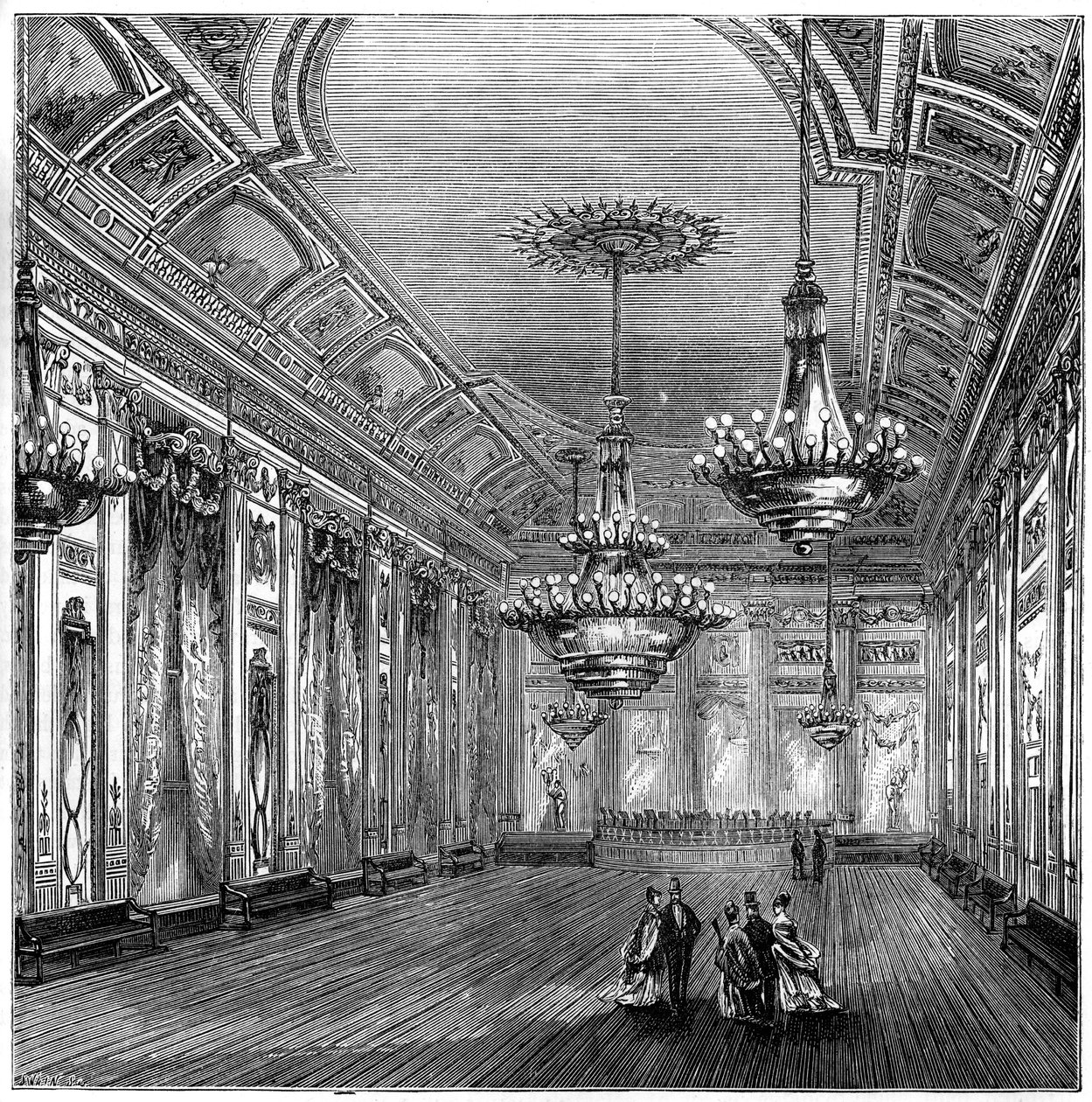 Taneční sál ve Williss Rooms, Londýn, 1891 od Unbekannt