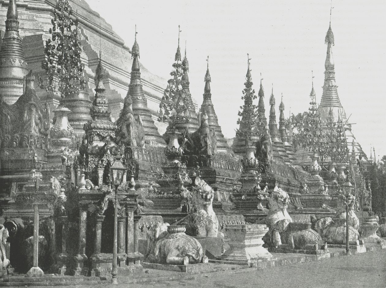 Základna Velké pagody, Rangún, Barma, 1895. od Unbekannt