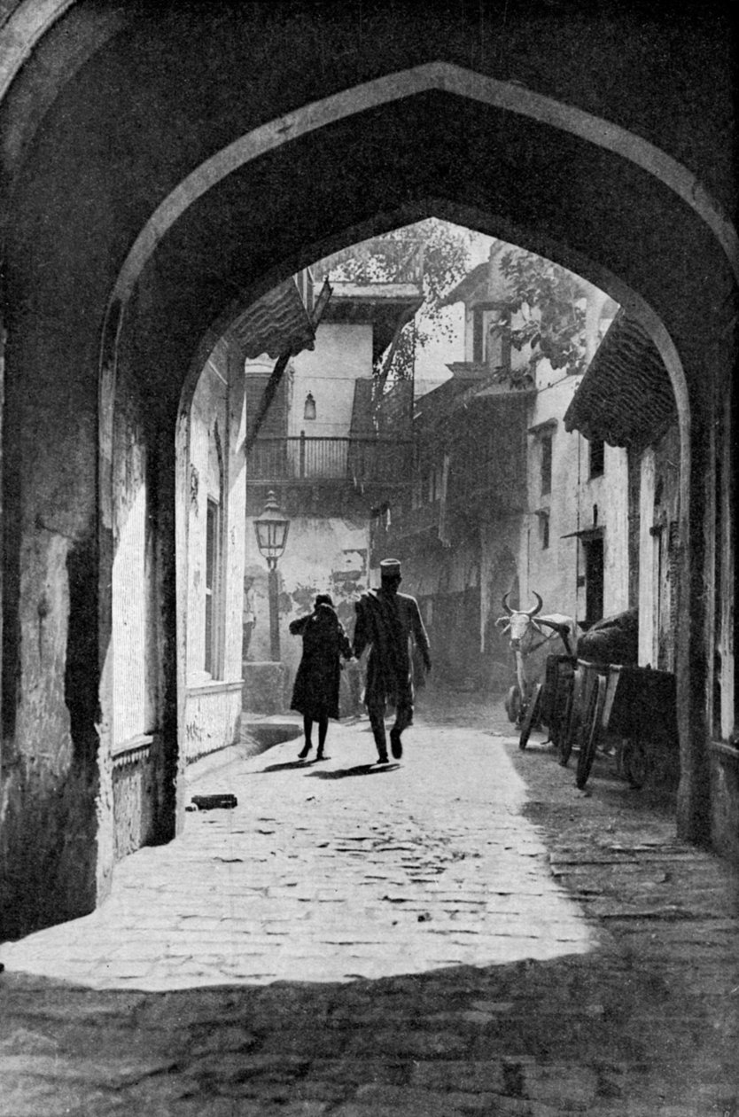Bazar v Lucknow, Indie, c1930 od Unbekannt