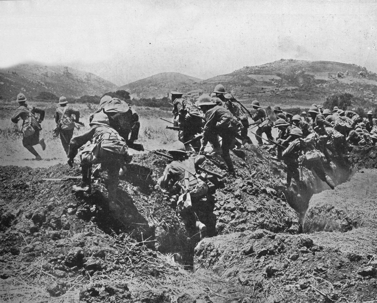 Začátek postupu na turecké pozice, 1915 od Unbekannt