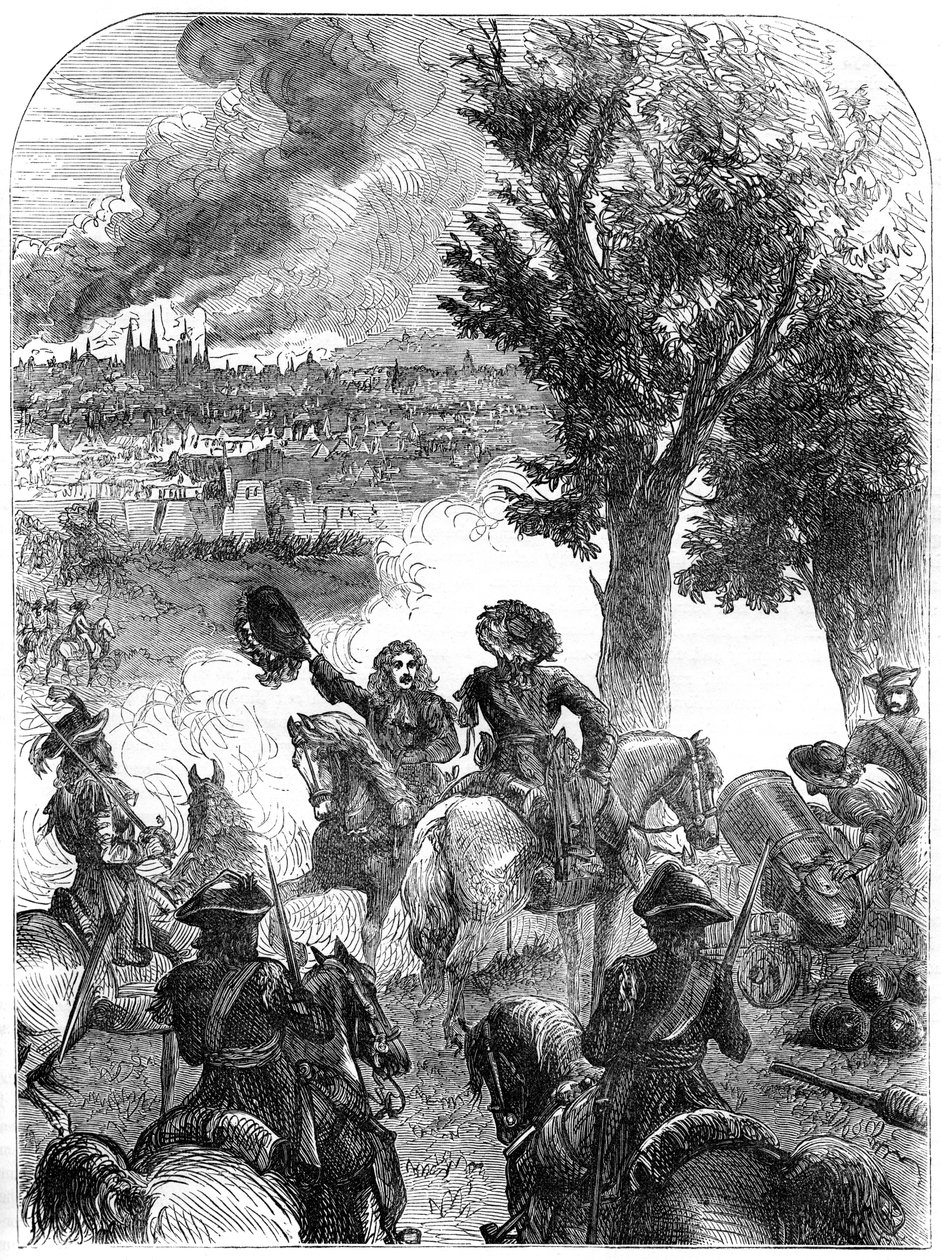 Bombardování Bruselu, 1695, 19. století od Unbekannt