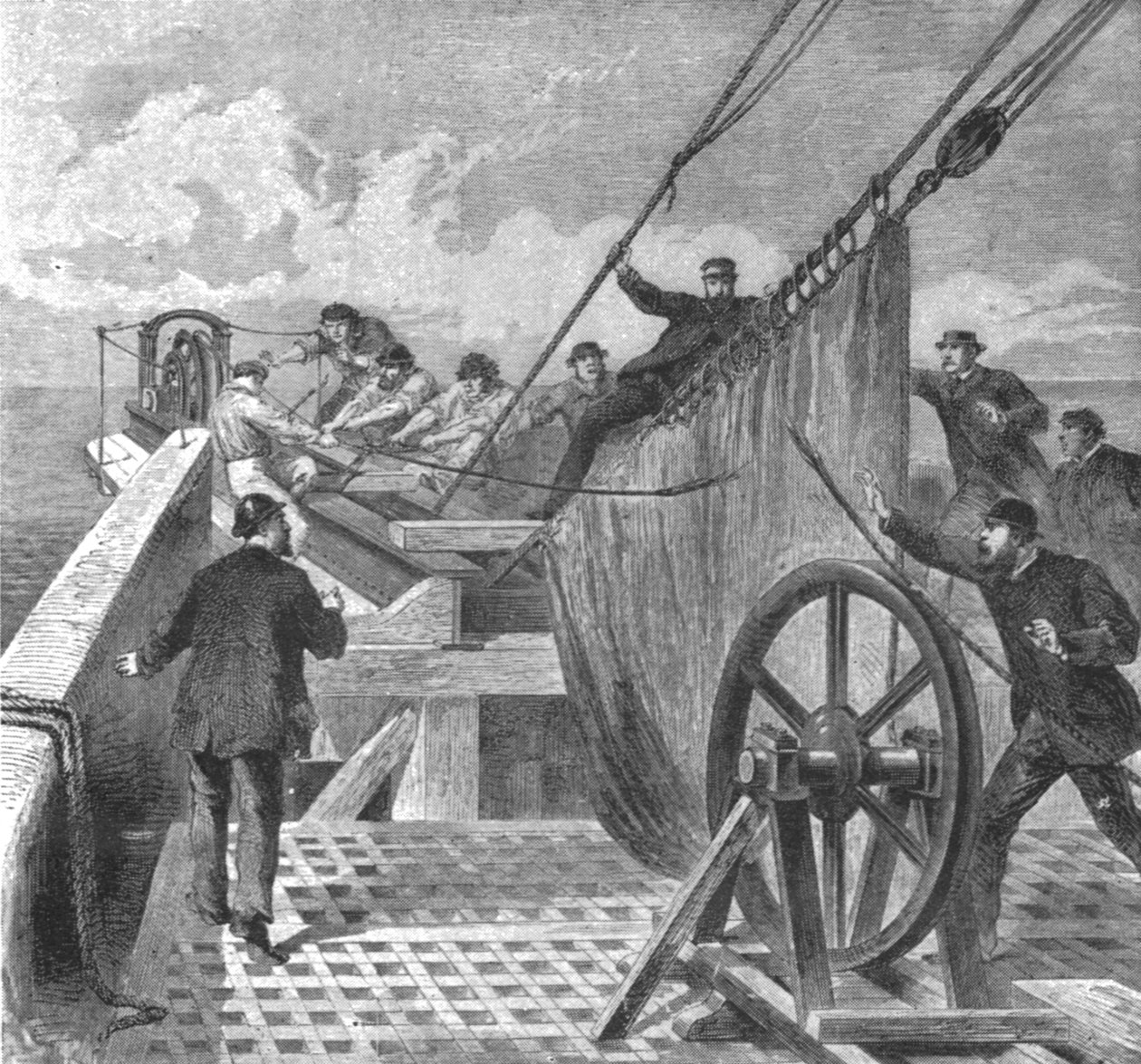 Prolomení Atlantického kabelu na palubě Great Eastern, 2. srpna 1865, 1901. od Unbekannt