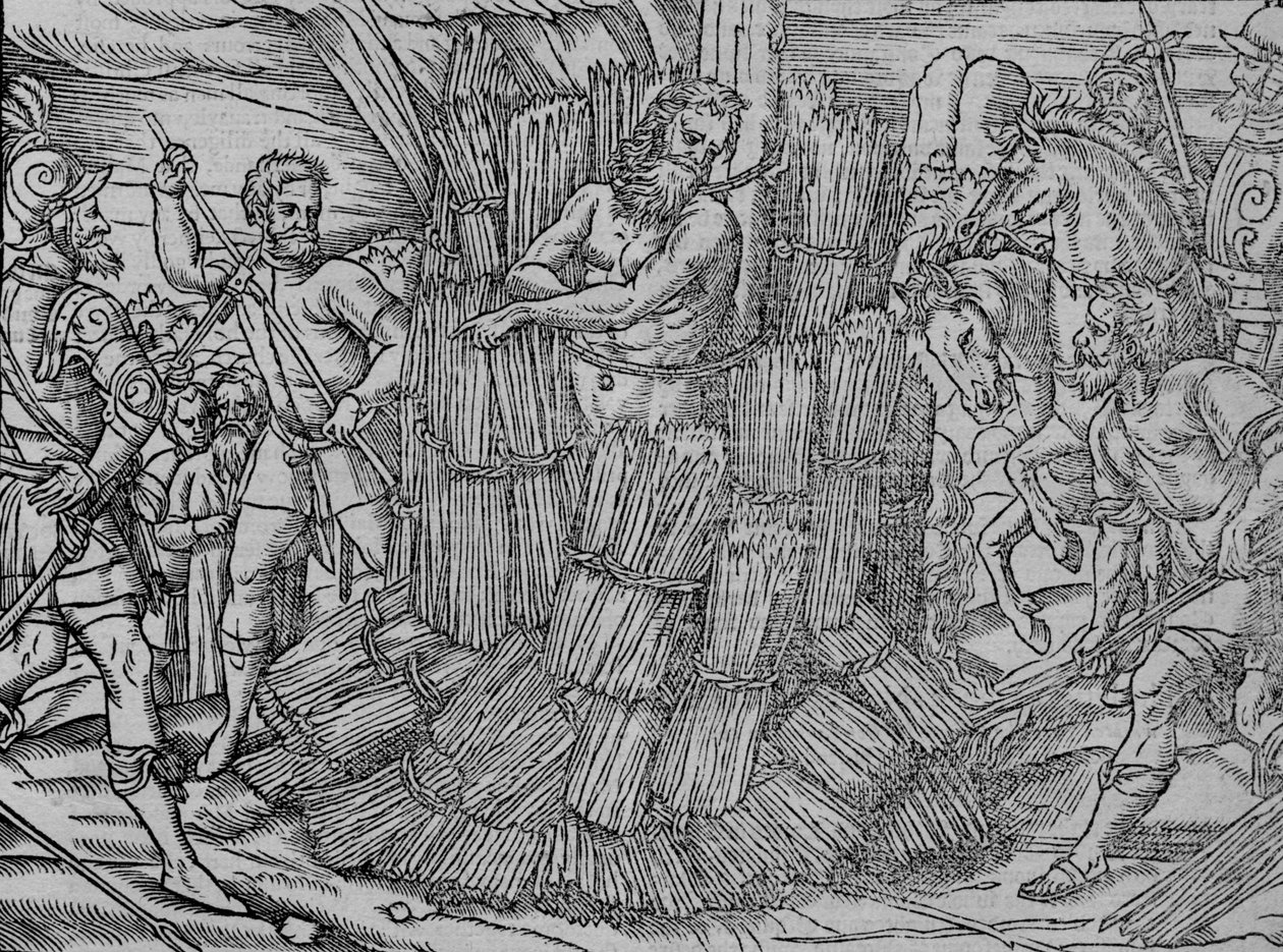 Upálení mistra Hieroma z Prahy, c1563. od Unbekannt
