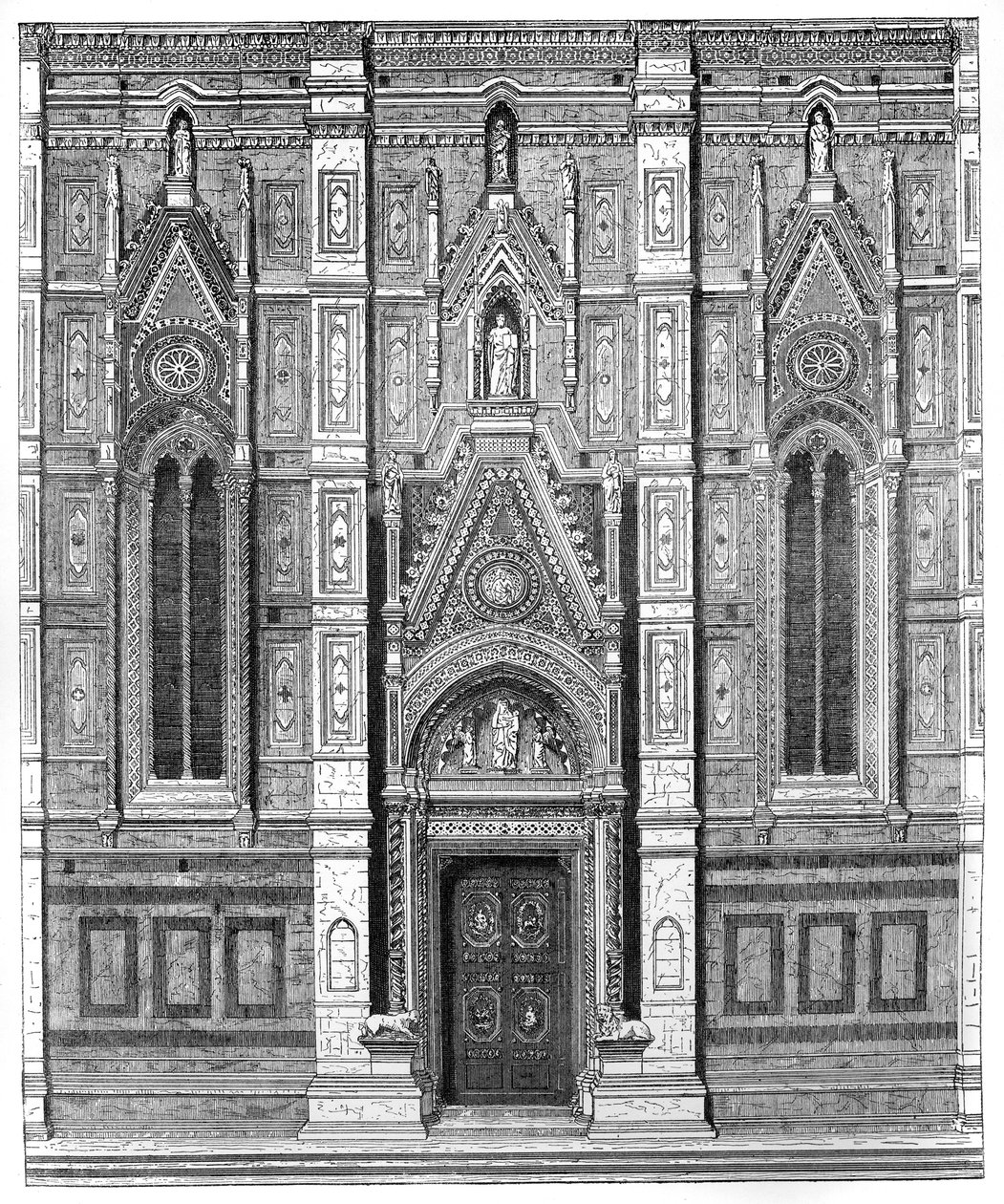 Kanonická brána baziliky Santa Maria del Fiore, Florencie, Itálie, 1882 od Unbekannt