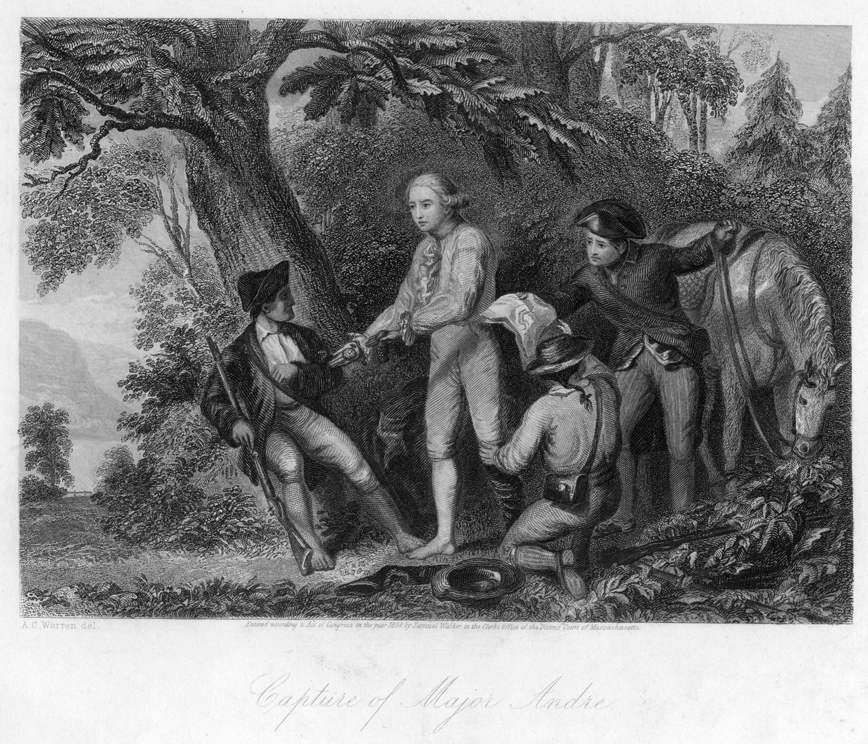 Zajetí majora André, 1856 od Unbekannt