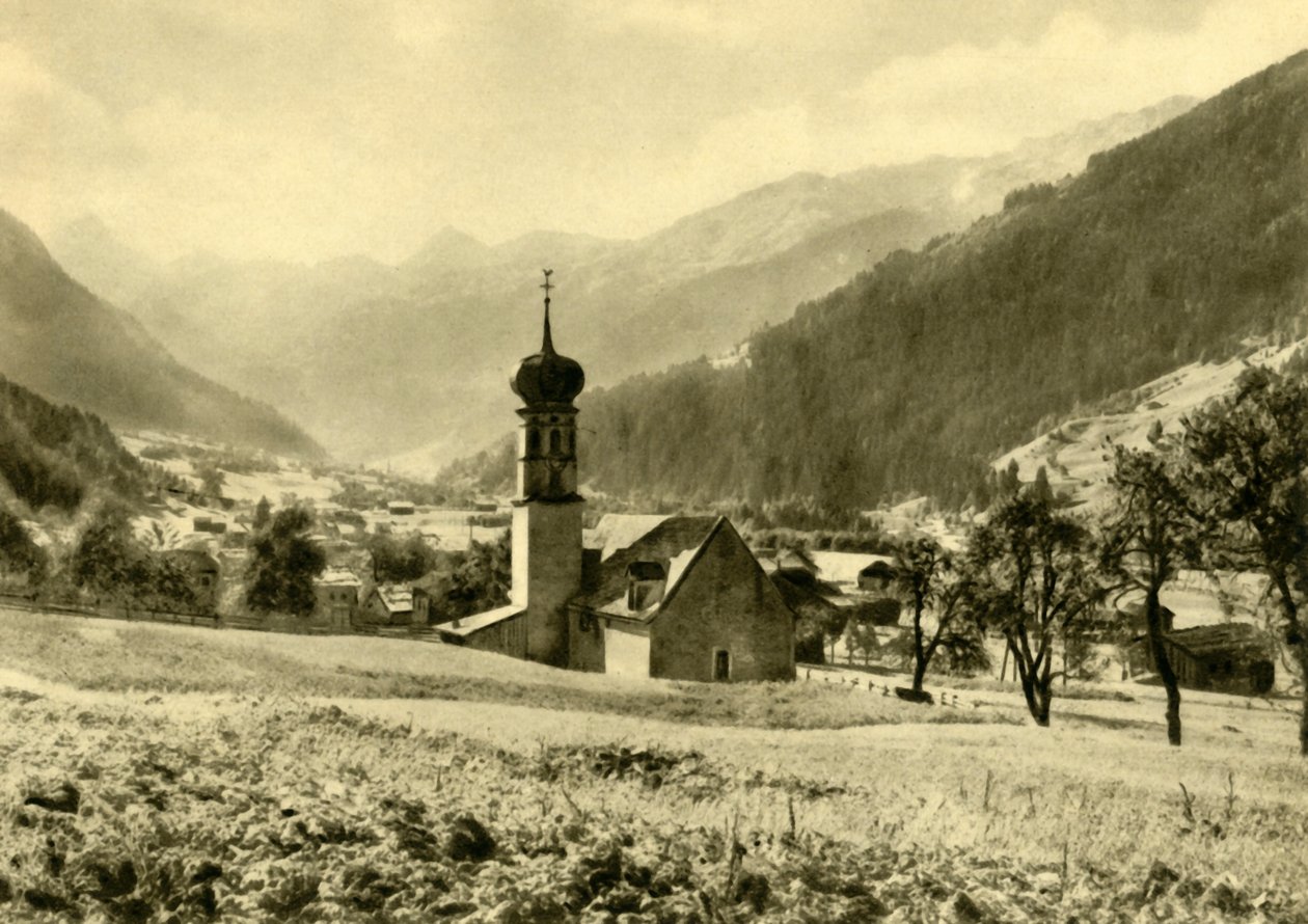 Kostel Sankt Nikolaus v Gortipohl, Rakousko, c1935. od Unbekannt