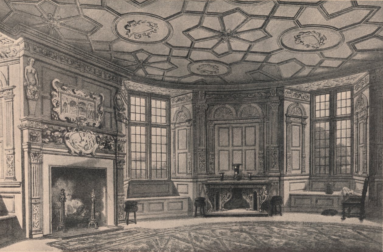 Kruhová jídelna, Longford Castle, Wiltshire, 1915. od Unbekannt