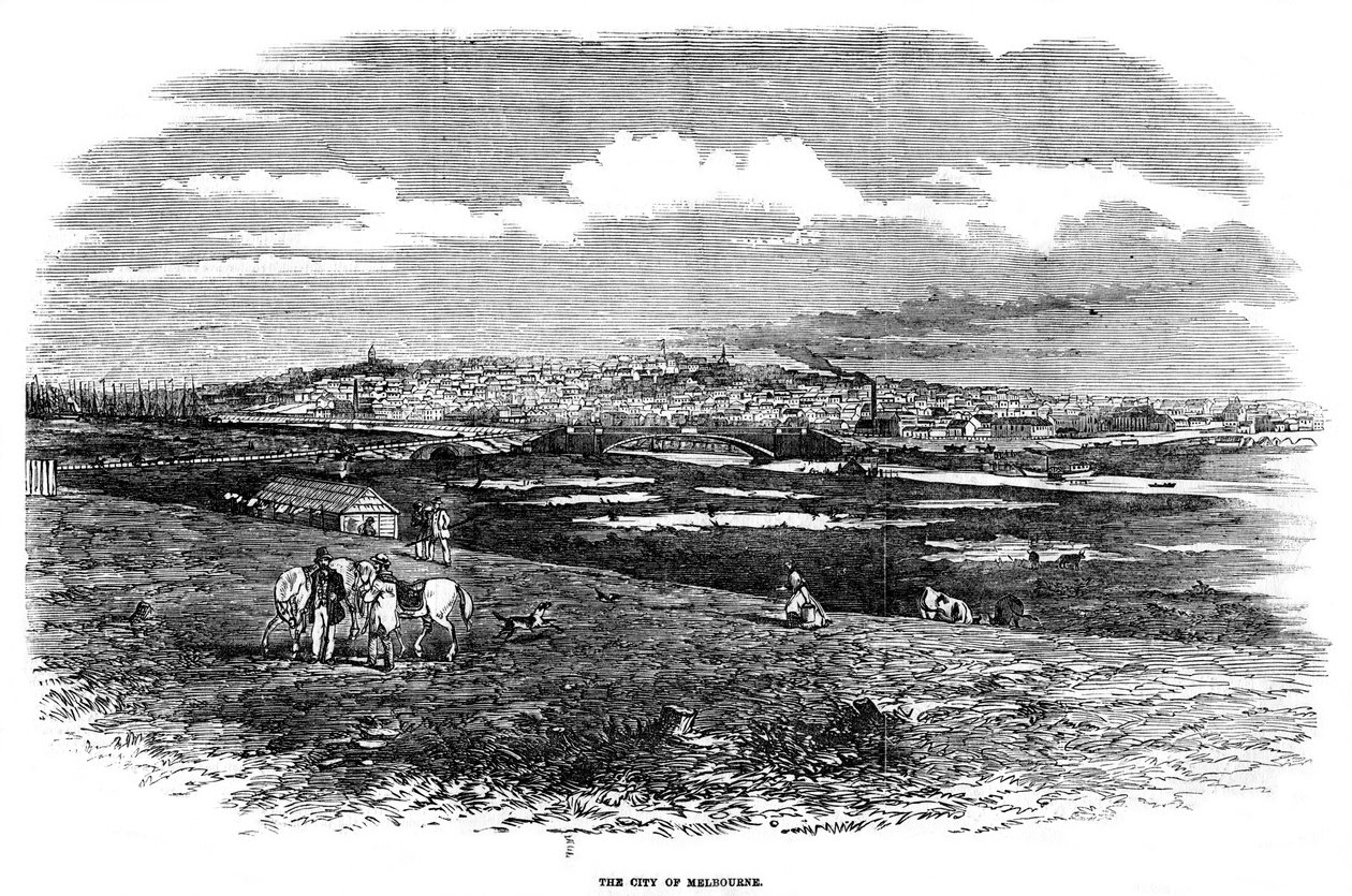 Město Melbourne, Austrálie, 1855 od Unbekannt