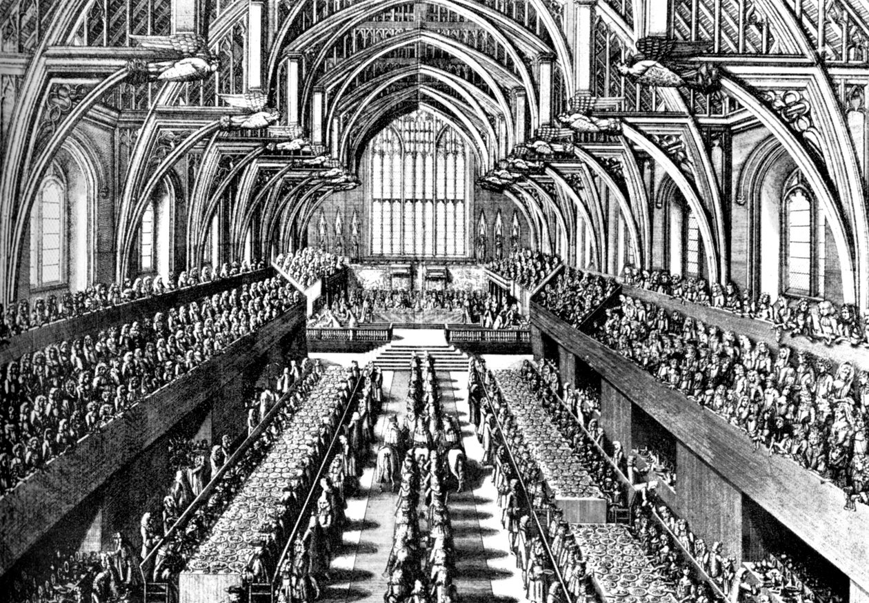Obřad korunovace Jakuba II ve Westminster Hall, Londýn, 1685 c1905 od Unbekannt