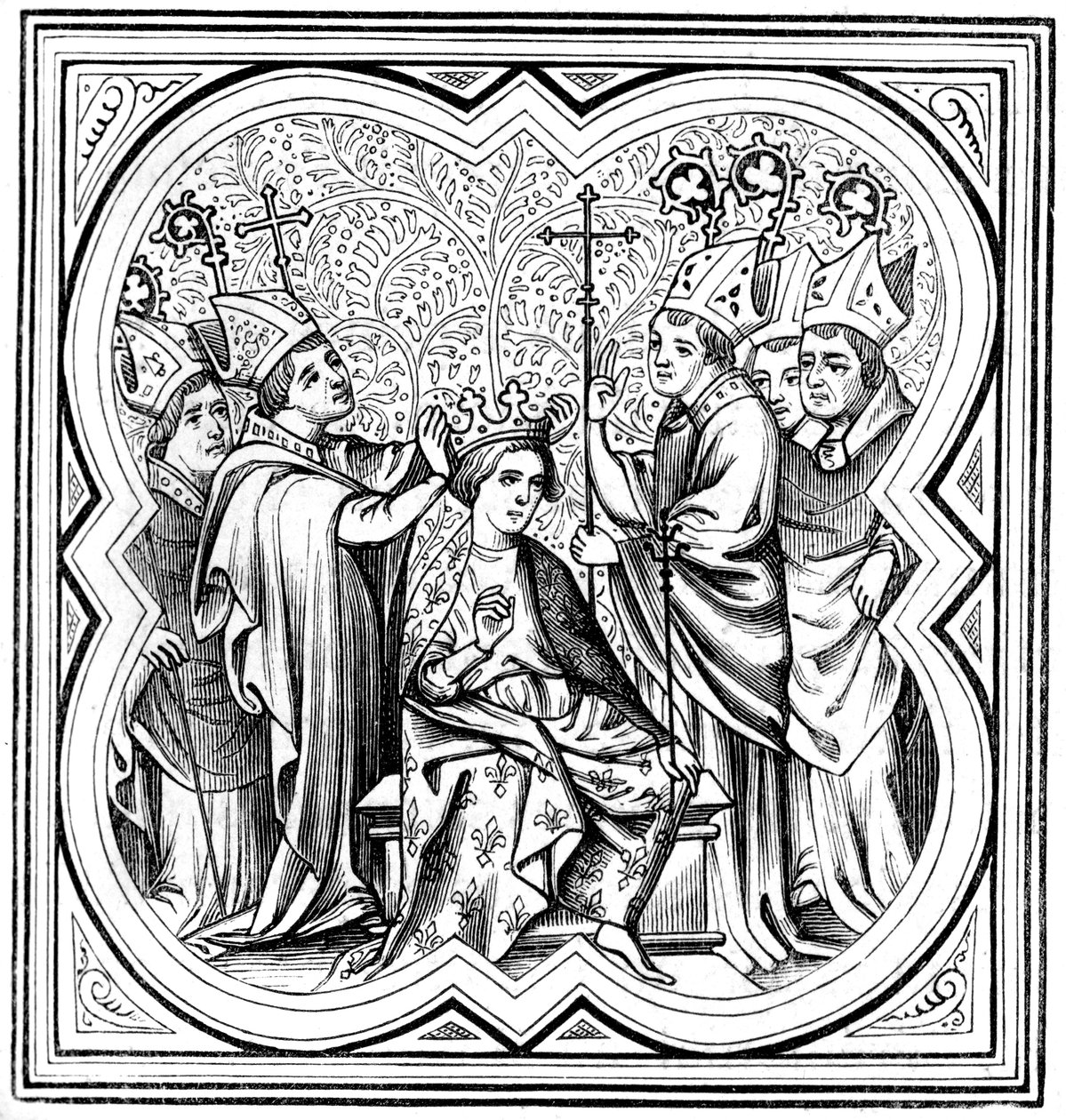 Korunovace Karla Velikého 712-814, 14. století 1849 od Unbekannt