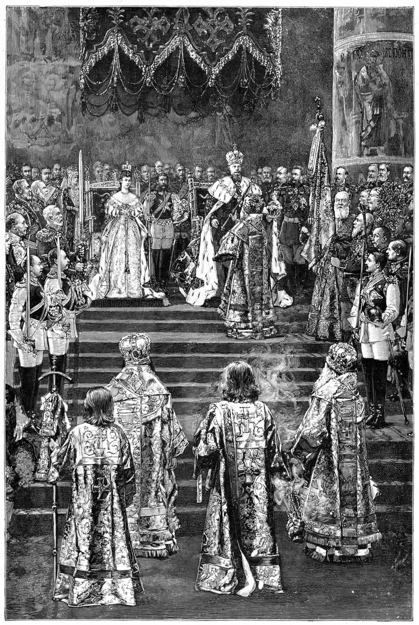 Korunovace císaře Alexandra III. a císařovny Marie Fjodorovny, 1883 konec 19. století od Unbekannt