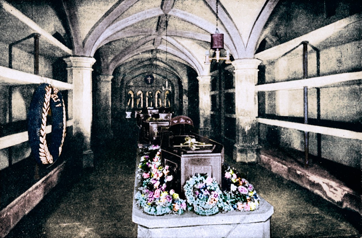 Krypta pod kněžištěm kaple svatého Jiří, hrad Windsor, 1910 1911 od Unbekannt