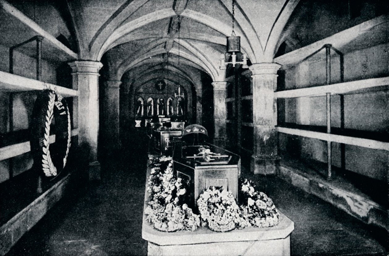 Krypta pod kněžištěm kaple svatého Jiří, hrad Windsor, 1910 1911 od Unbekannt