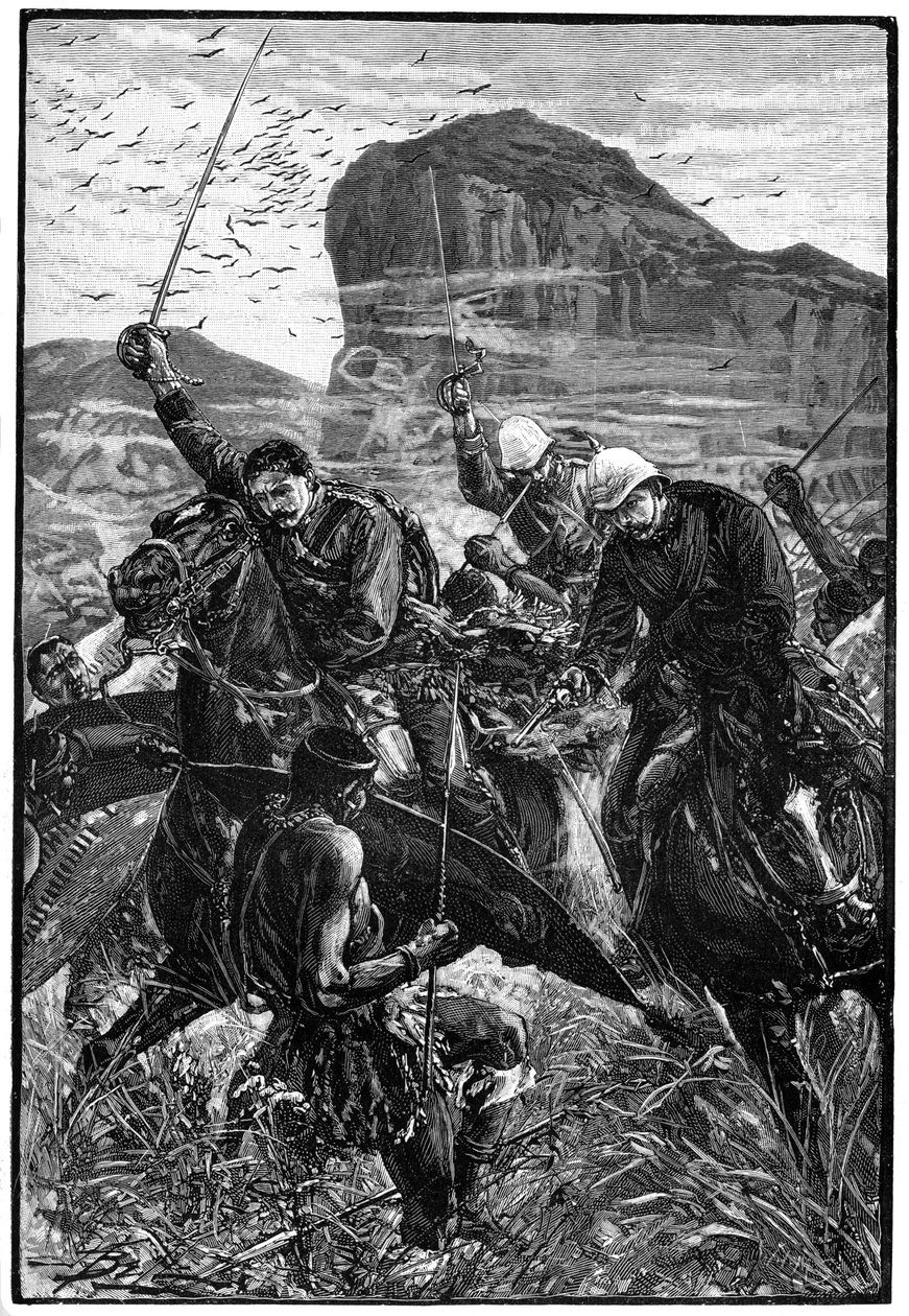 Pomlčka s barvami, bitva u Isandlwany, válka Anglo-Zulu, 22. ledna 1879, 1900 od Unbekannt