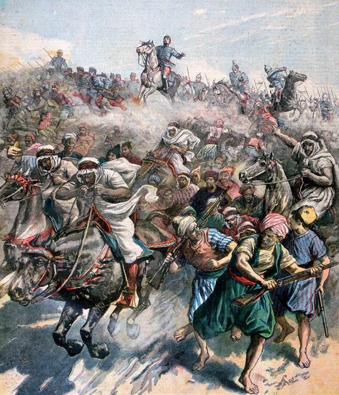 Smrt generála Margalla, válka Rif, Maroko, 1893 od Unbekannt