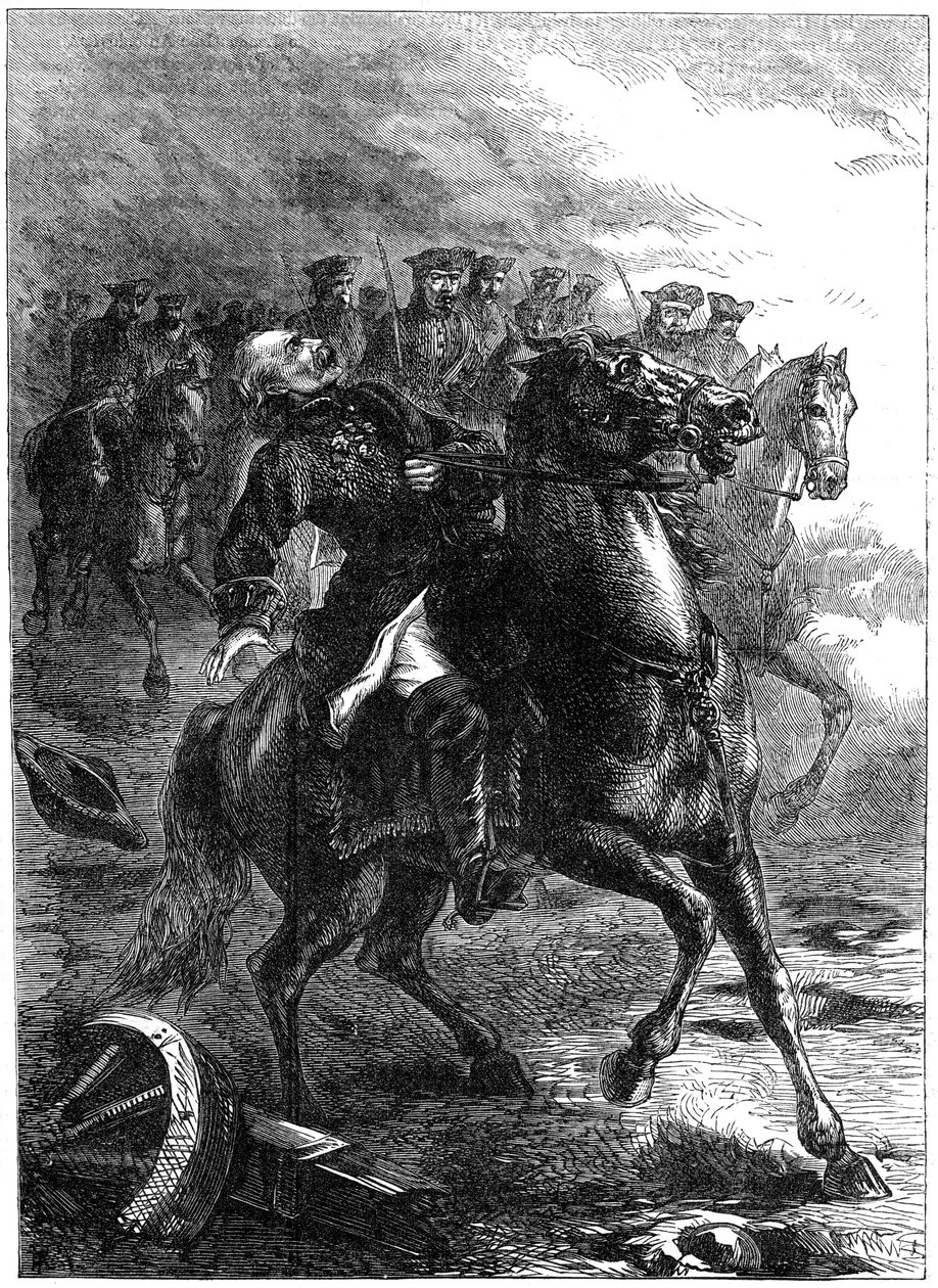 Smrt vévody z Berwicku při obléhání Philippsburgu, Německo, 1734 19. století od Unbekannt