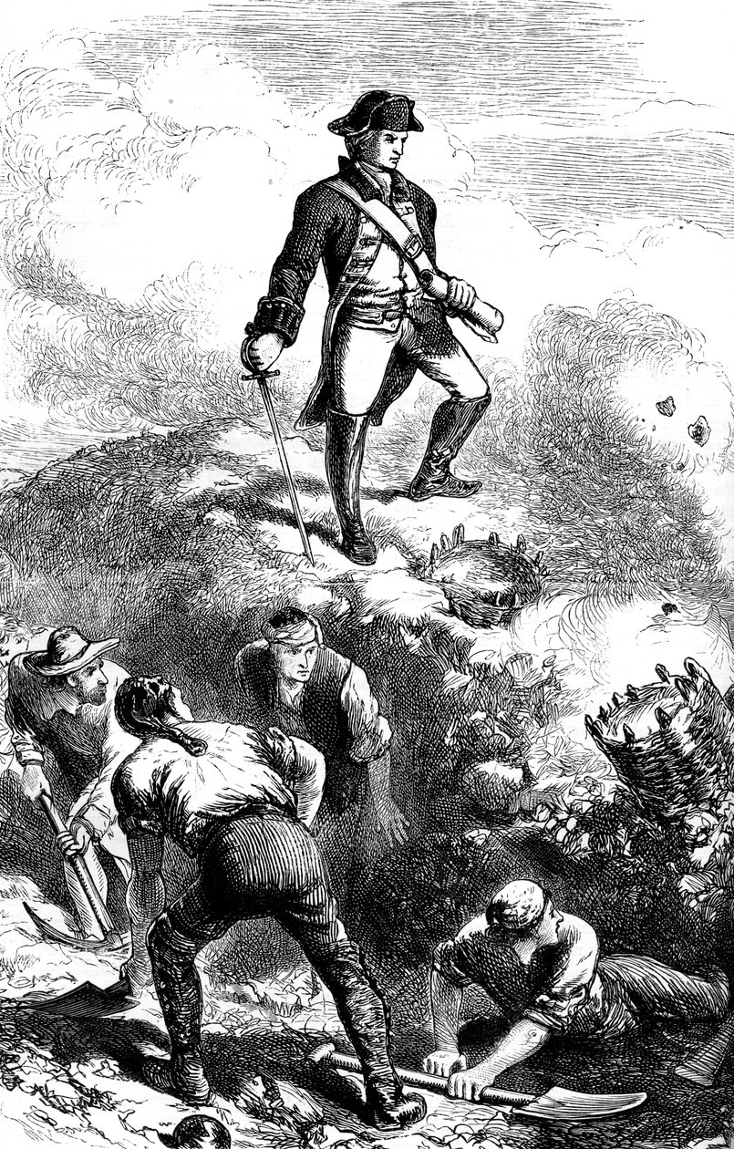 Obrana Breeds Hill, Prescott v redutu, 1775 c1880 od Unbekannt