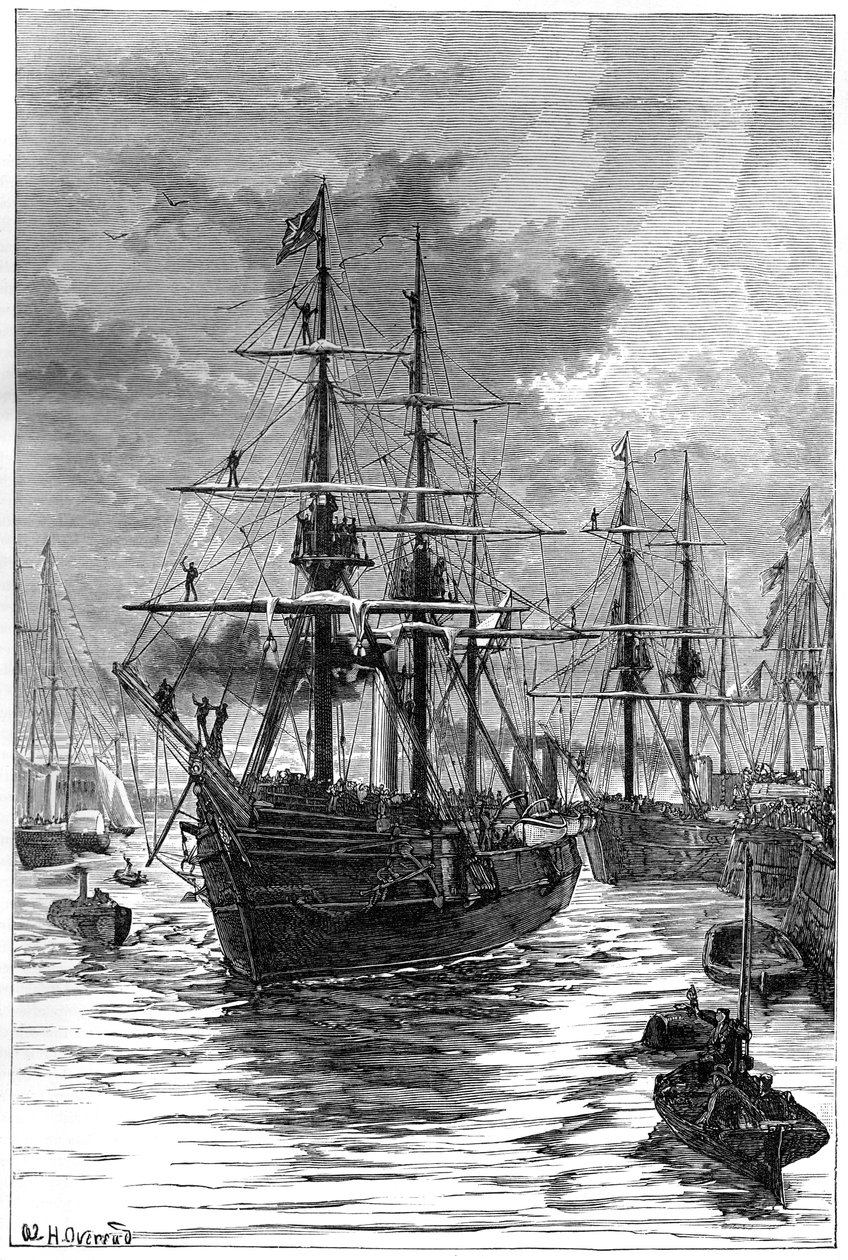 Odchod Alberta a Discovery z Portsmouthu, 19. století od Unbekannt