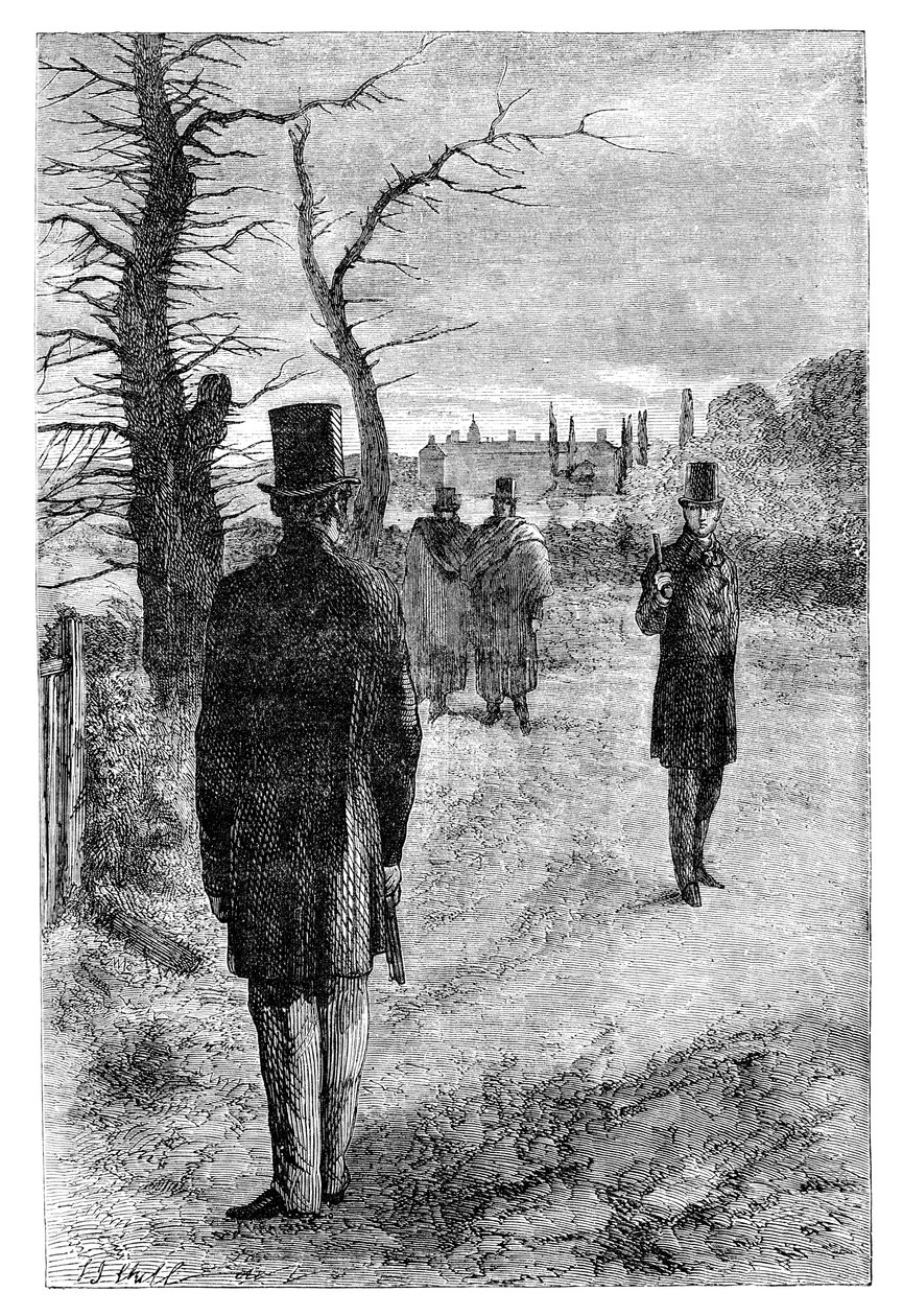 Souboj mezi vévodou z Wellingtonu a hrabětem z Winchelsea, 1829 c1895 od Unbekannt