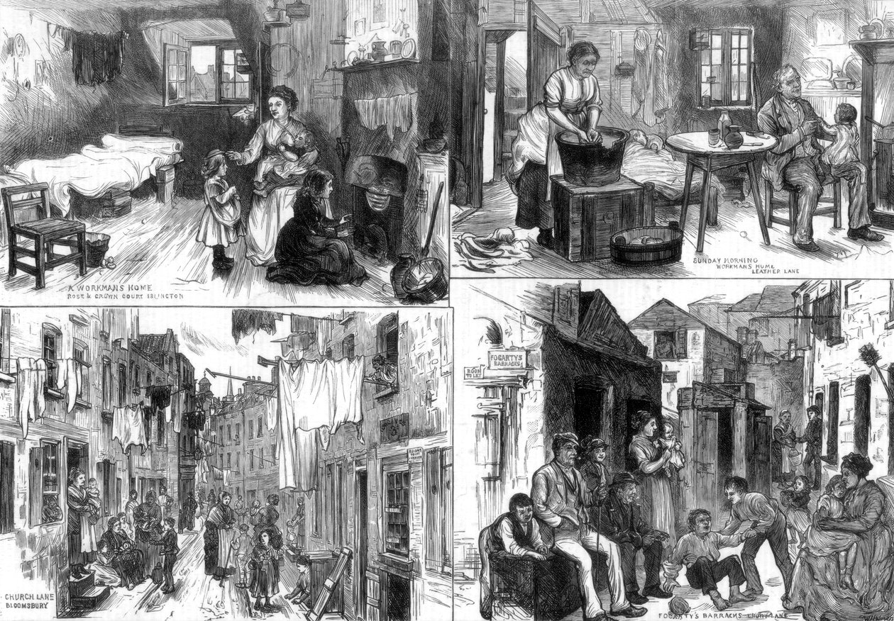 Obydlí chudých v Londýně, 1875 od Unbekannt
