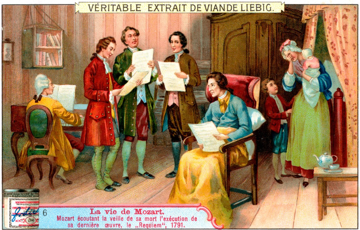 Umírající Mozart poslouchá provedení svého Requiem, 1791, c1900 od Unbekannt