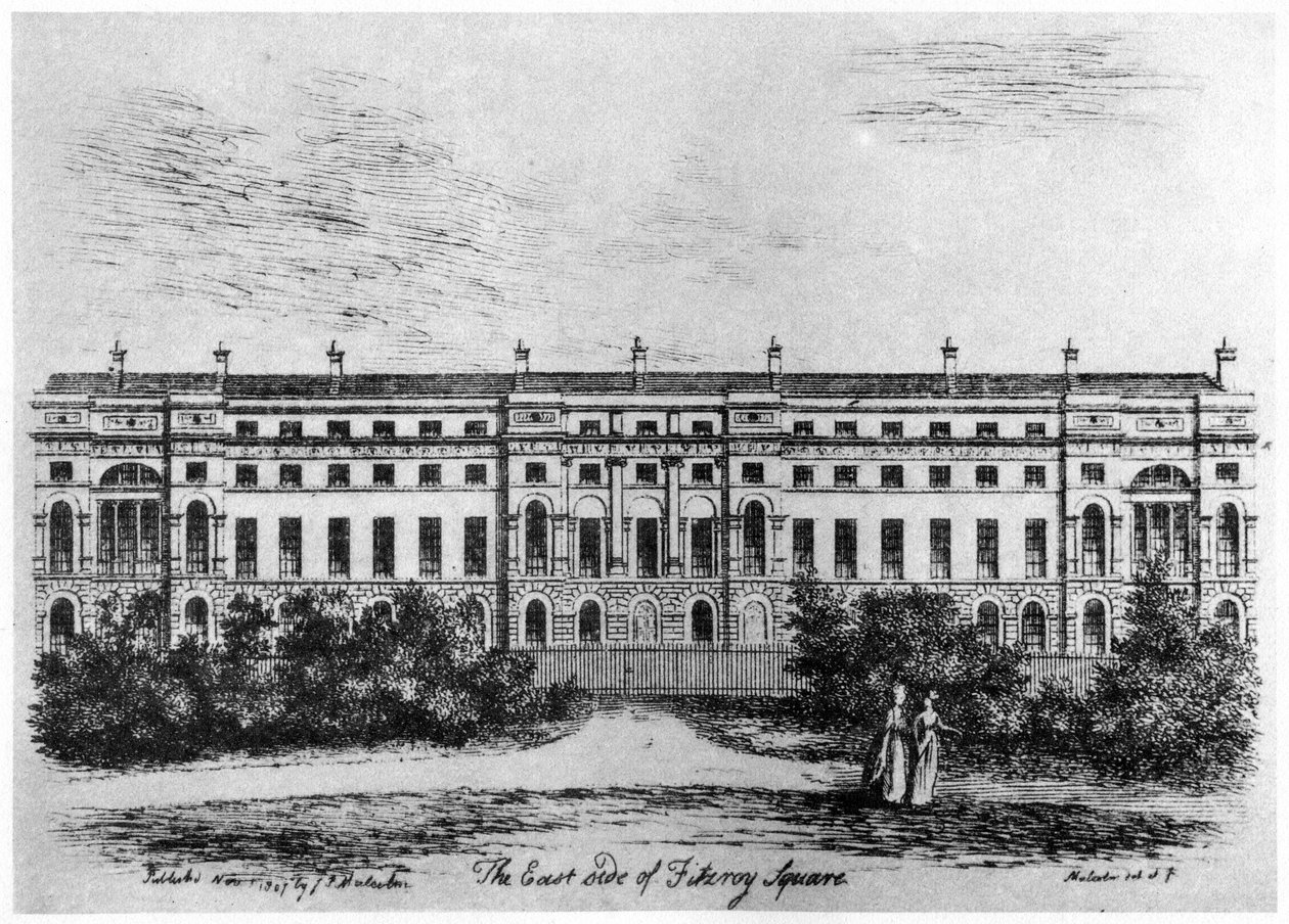 Východní strana Fitzroy Square, Londýn, 1807 1907 od Unbekannt