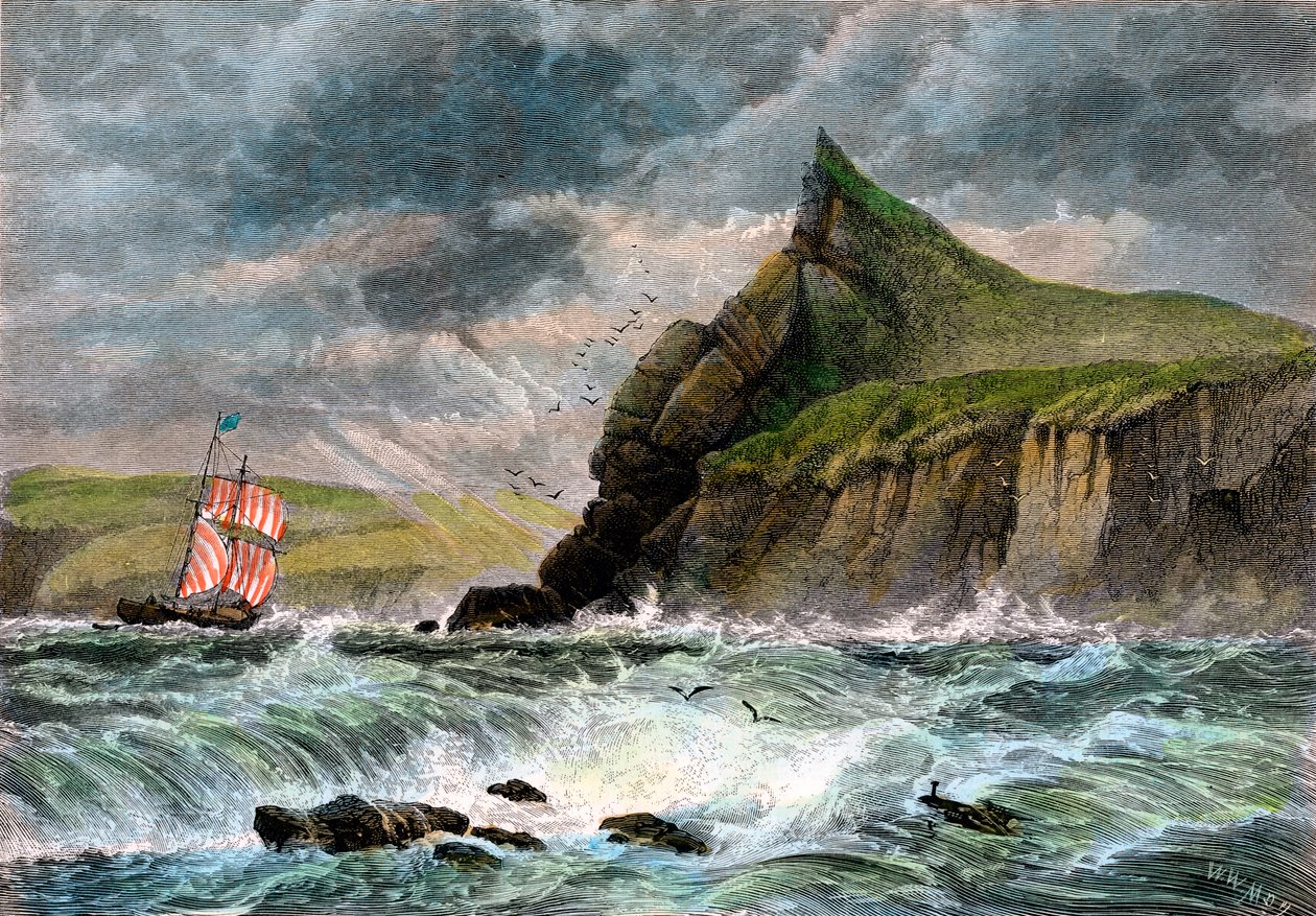 Vstup do Fowey Harbour, Cornwall, 19. století od Unbekannt