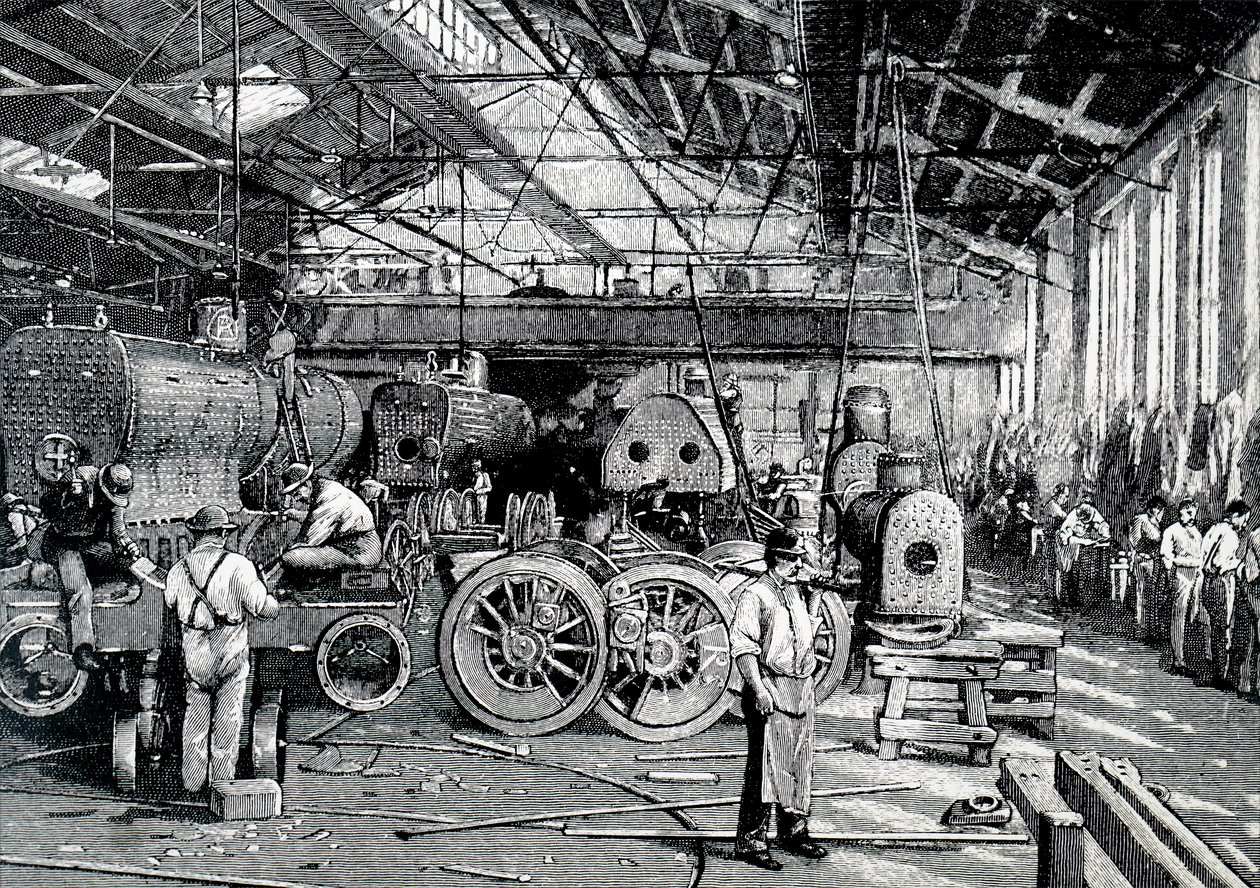 Montážní dílna Baldwin Locomotive Works. od Unbekannt