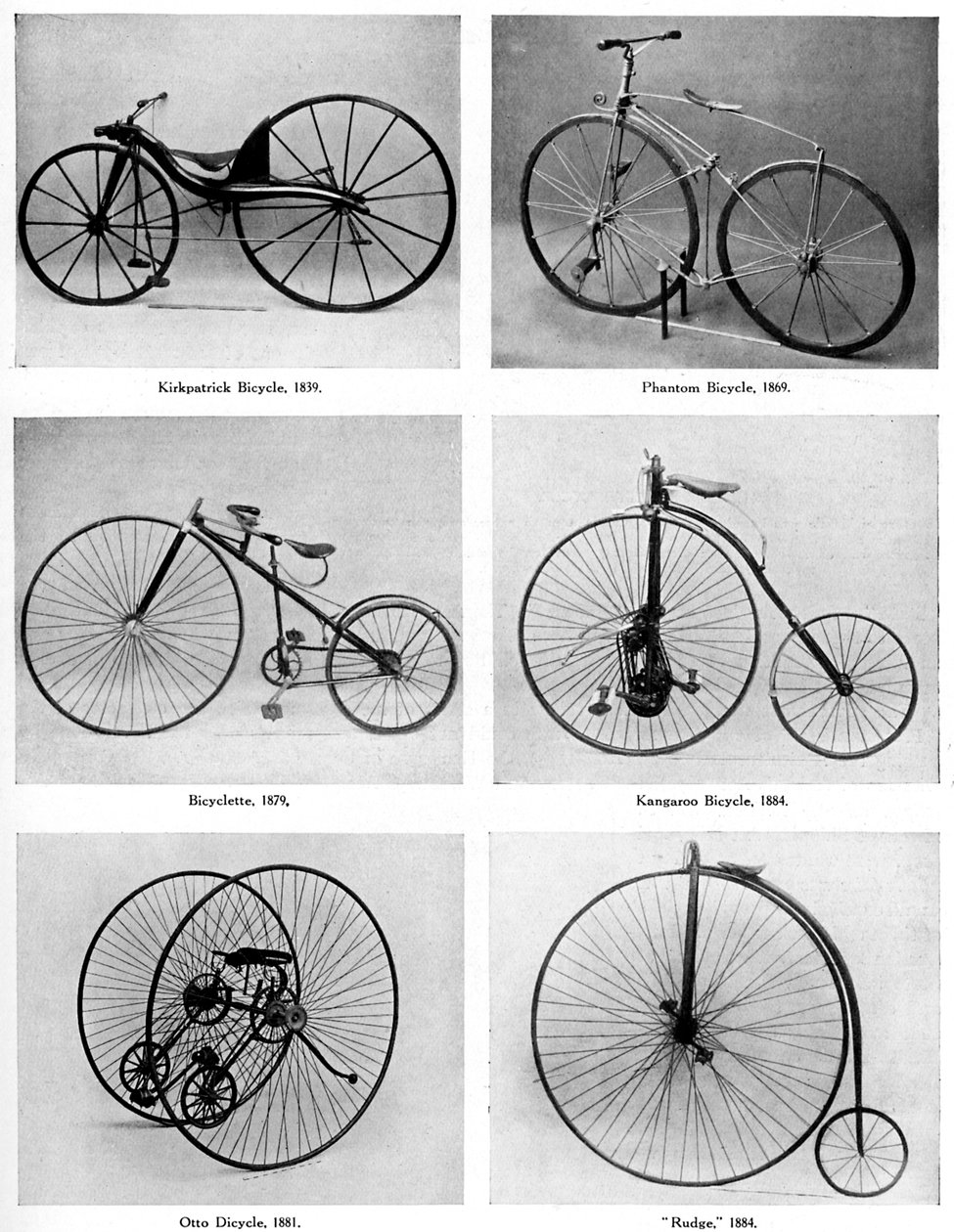 Evoluce jízdního kola, 19. století, c1920 od Unbekannt