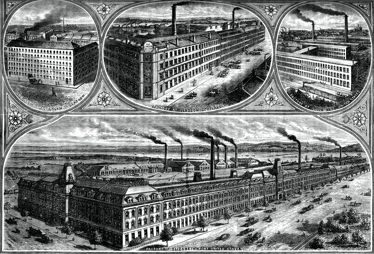 Továrny Singer Manufacturing Company, c1880 od Unbekannt