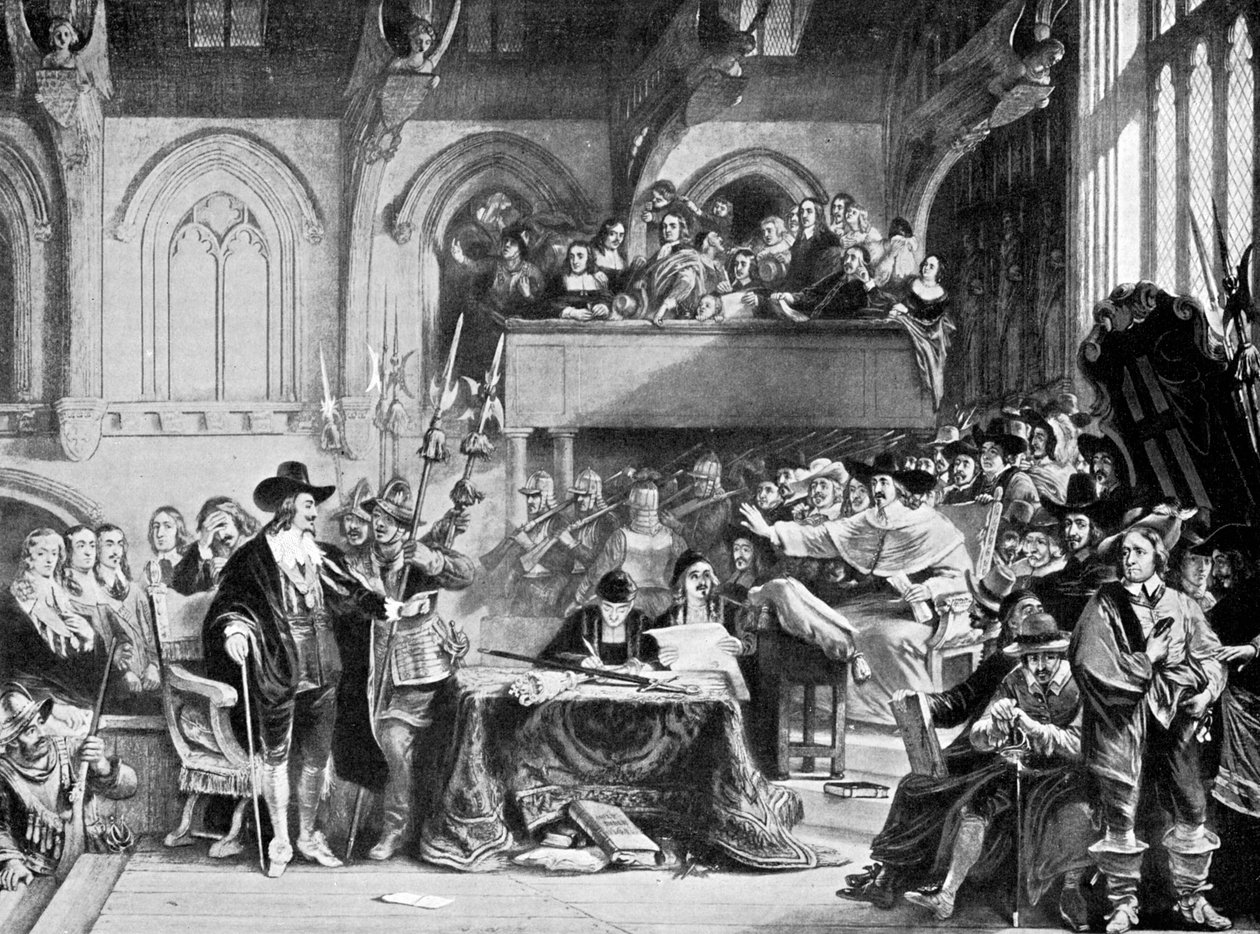 Slavný proces s Karlem I. ve Westminster Hall v lednu 1649 c1905 od Unbekannt